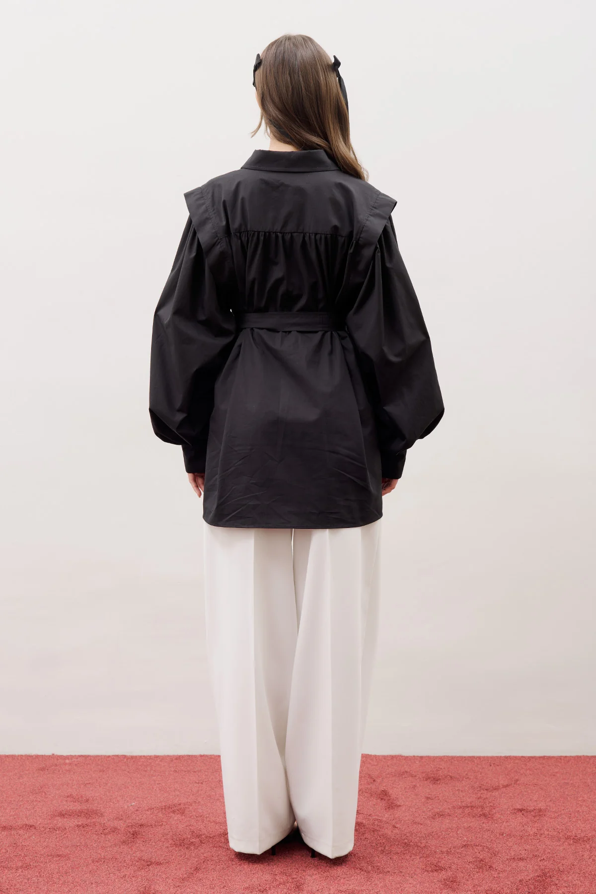 Nora Statement Shirt Black - Image 8