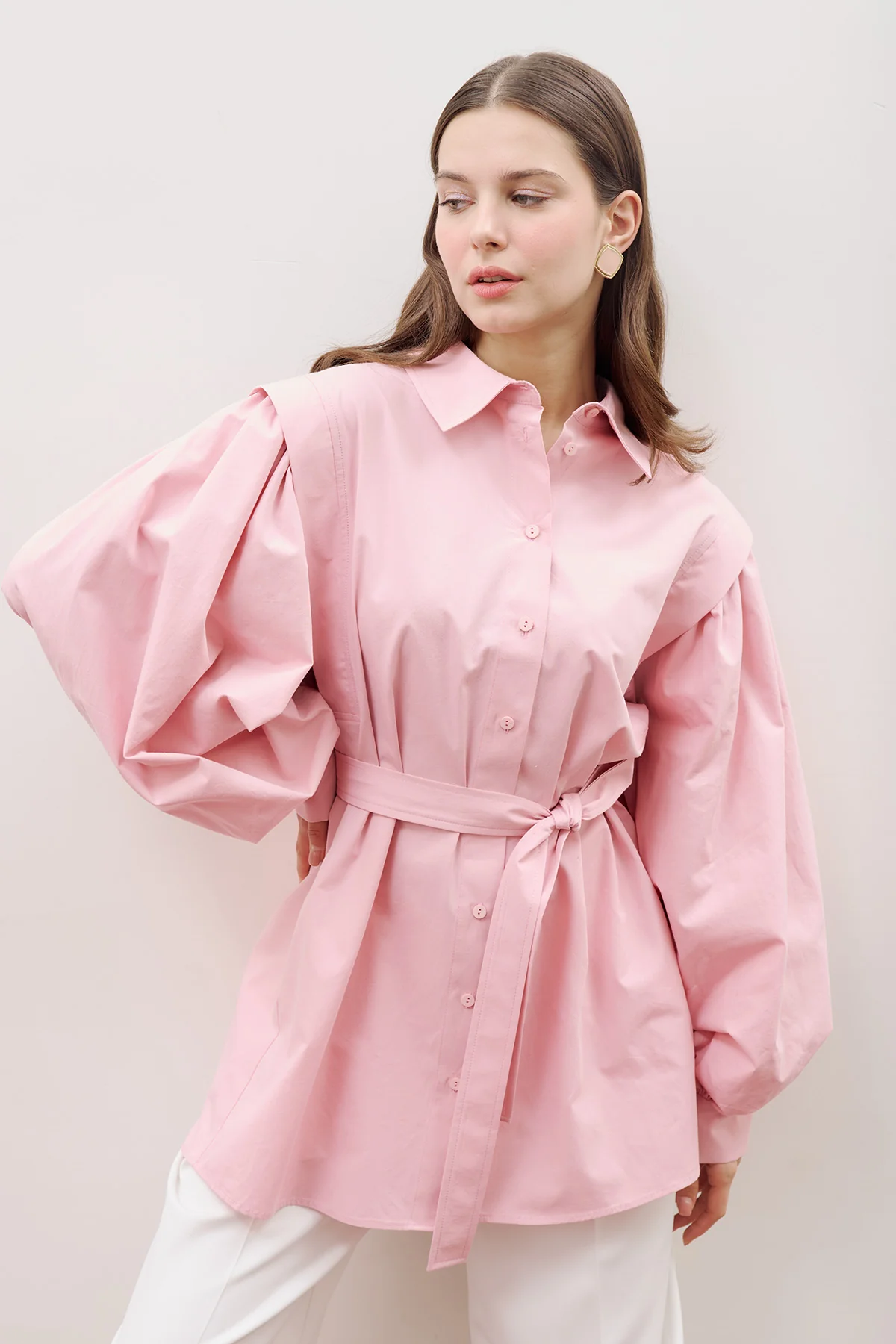 Nora Statement Shirt Pink