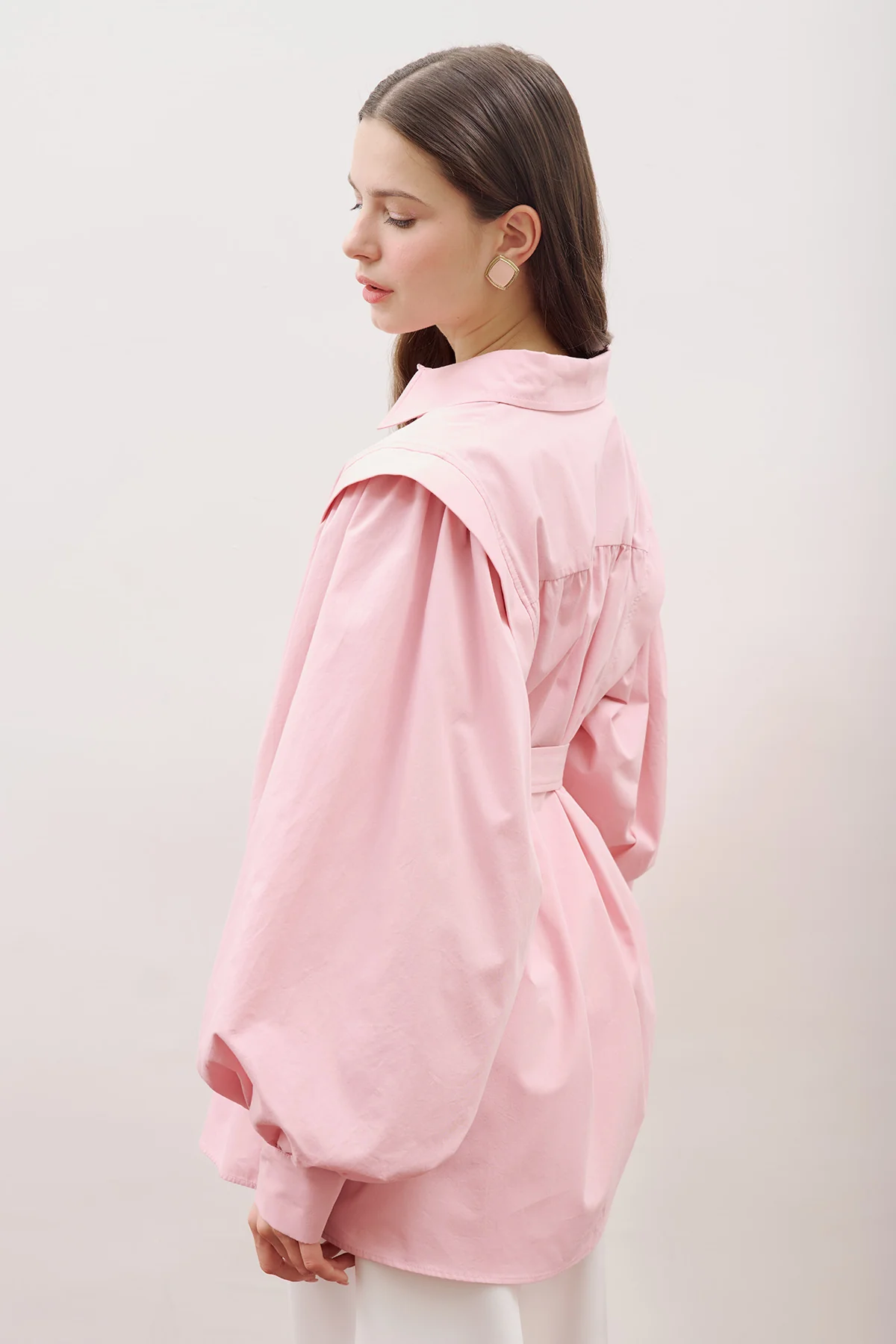 Nora Statement Shirt Pink - Image 7