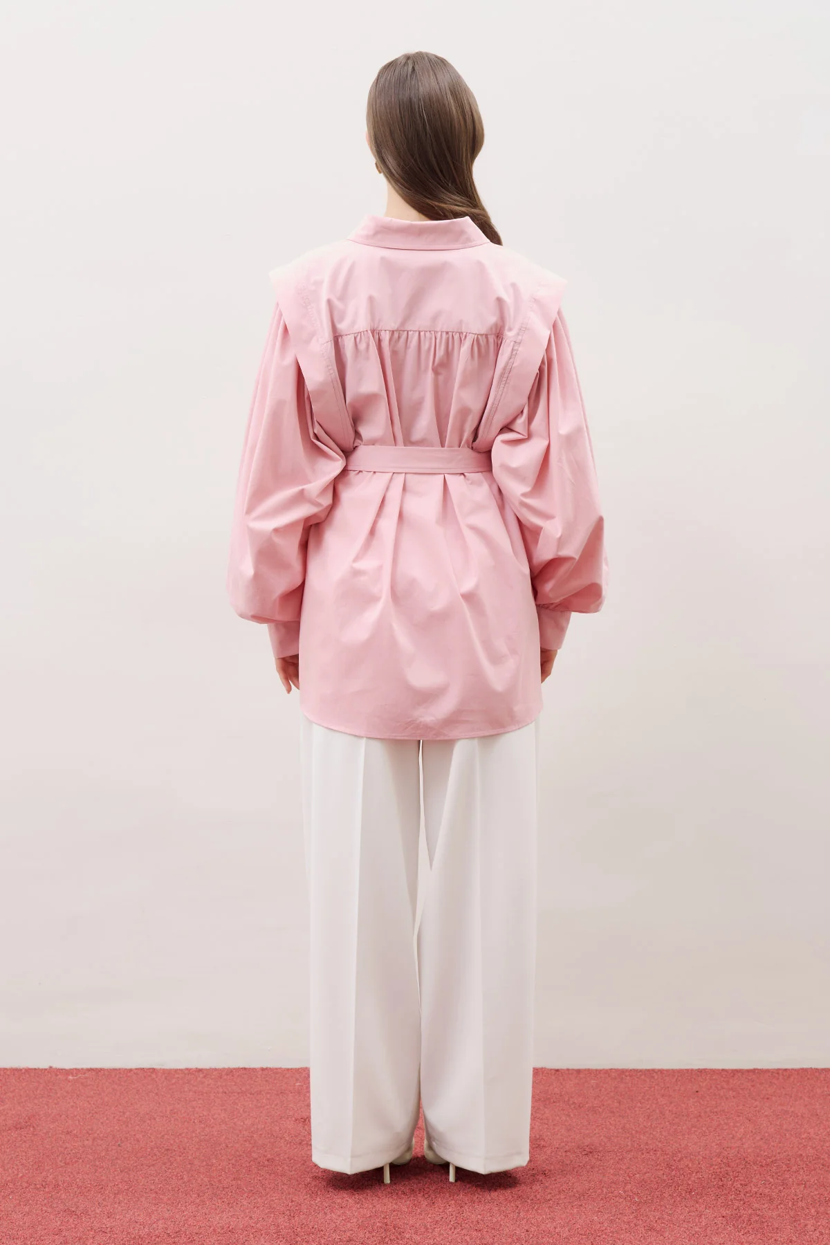 Nora Statement Shirt Pink - Image 8