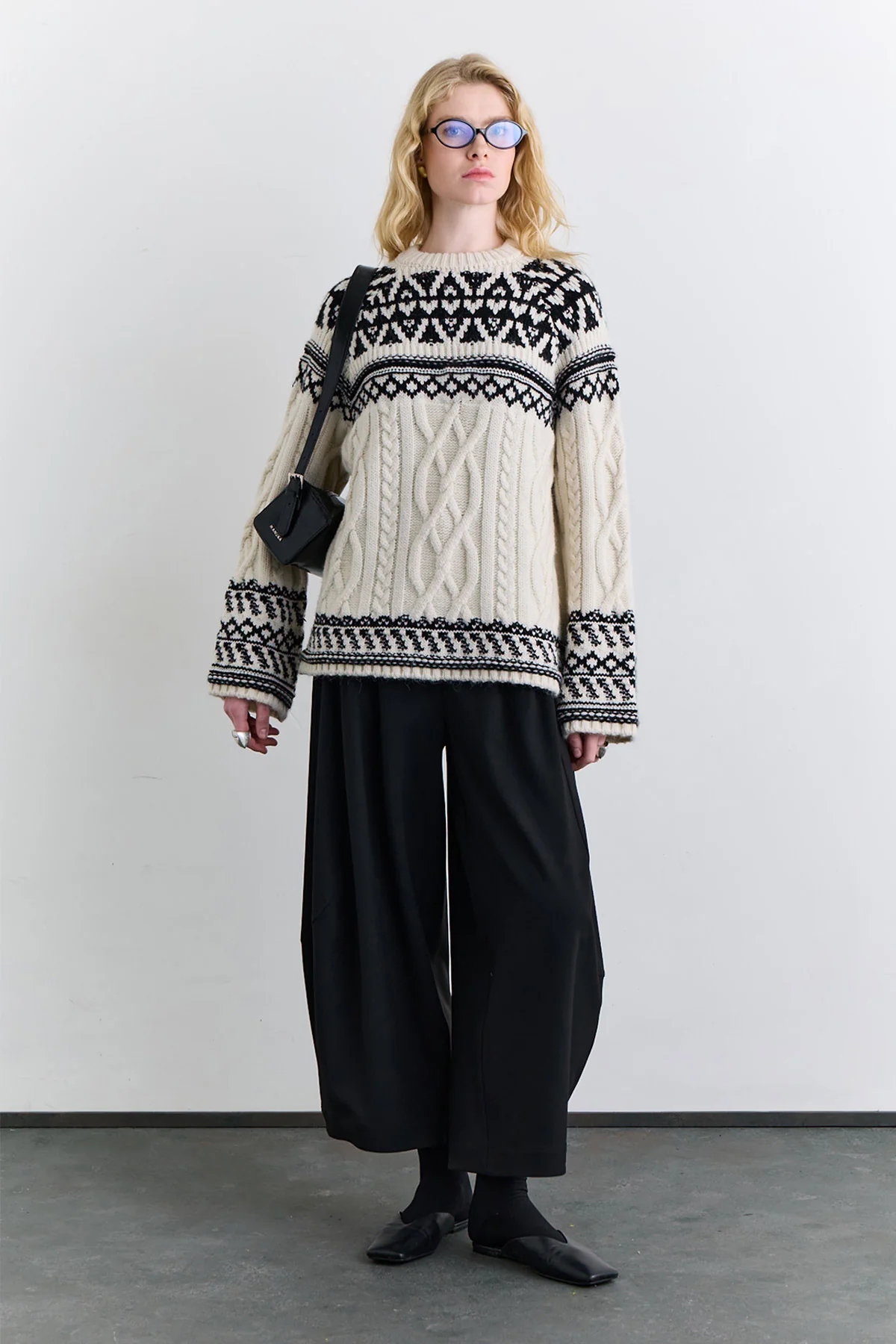 Nordic Pattern Sweater Ecru - Image 5