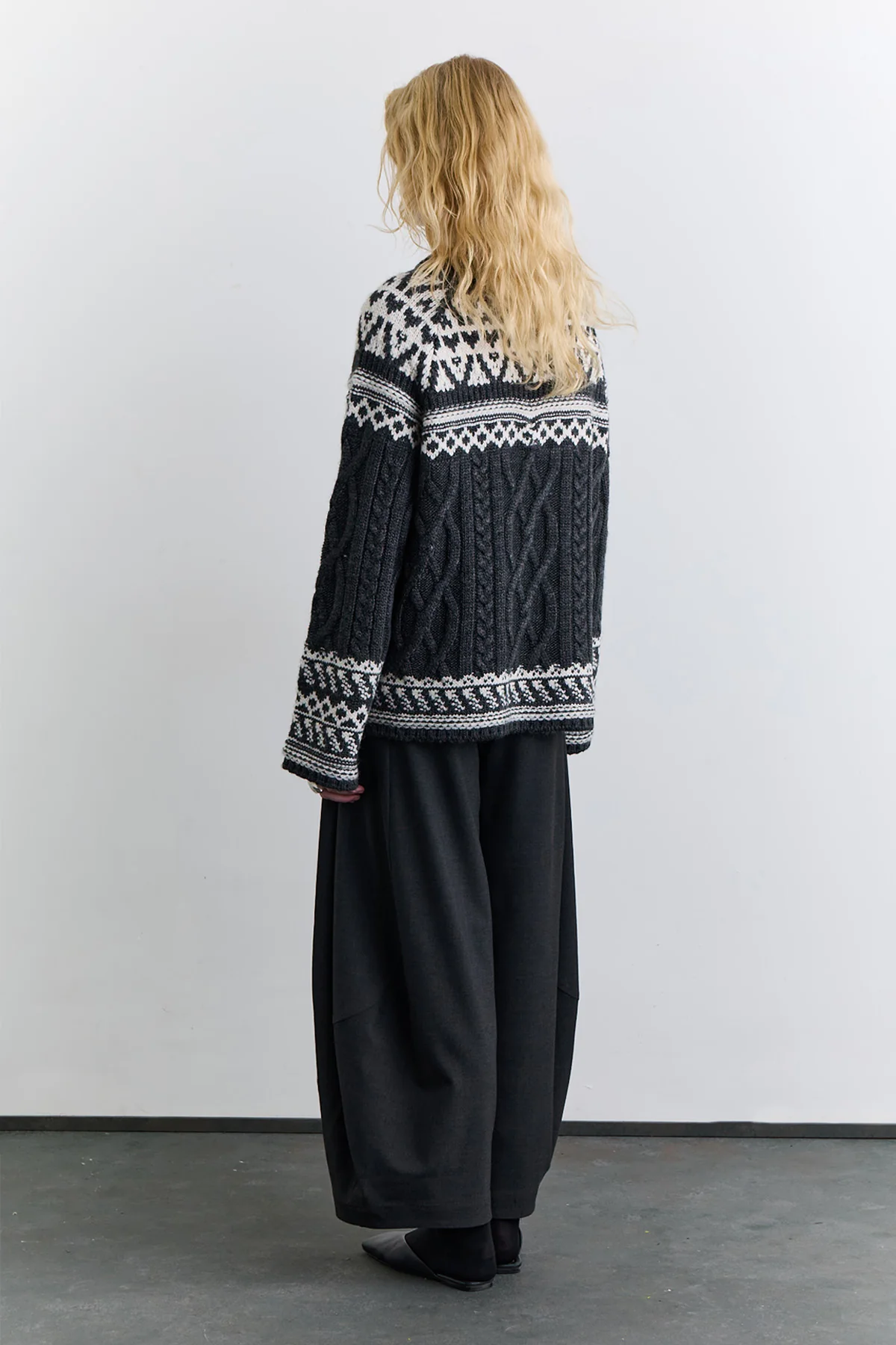 Nordic Pattern Sweater Grey - Image 7