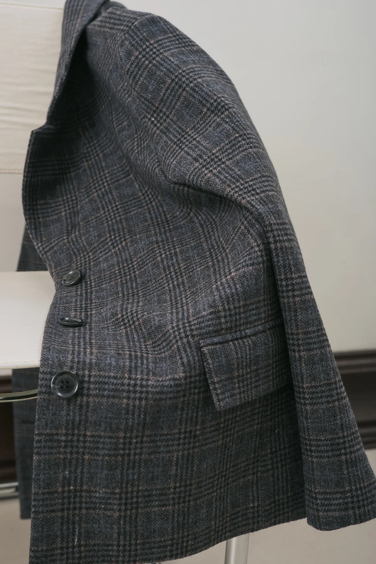 Norris Wool Blazer Grey Check - Image 2
