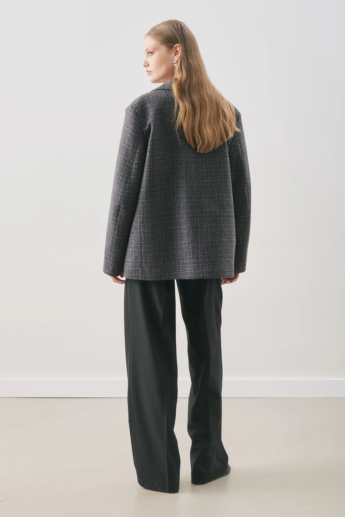 Norris Wool Blazer Grey Check - Image 8
