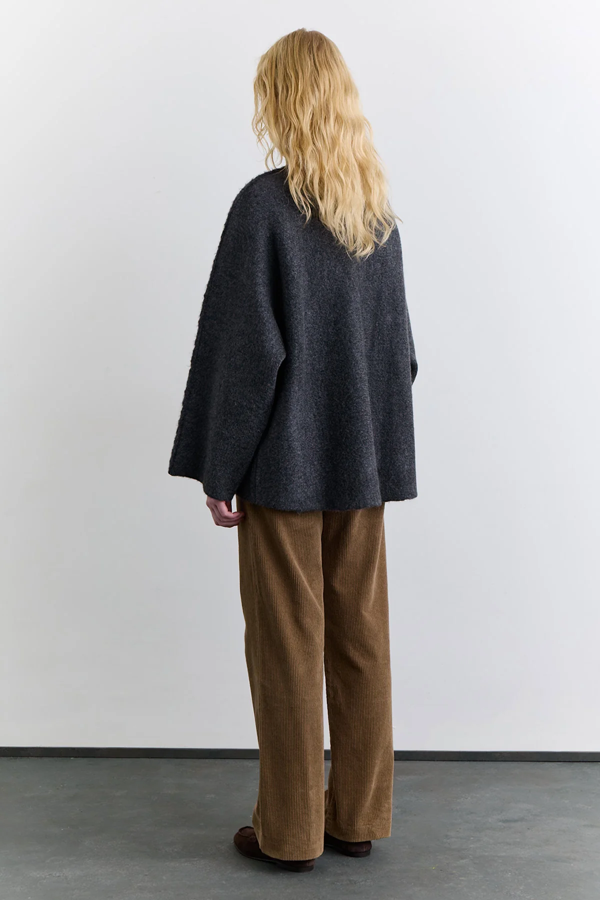 Norway Button Knit Cardigan Anthracite - Image 7