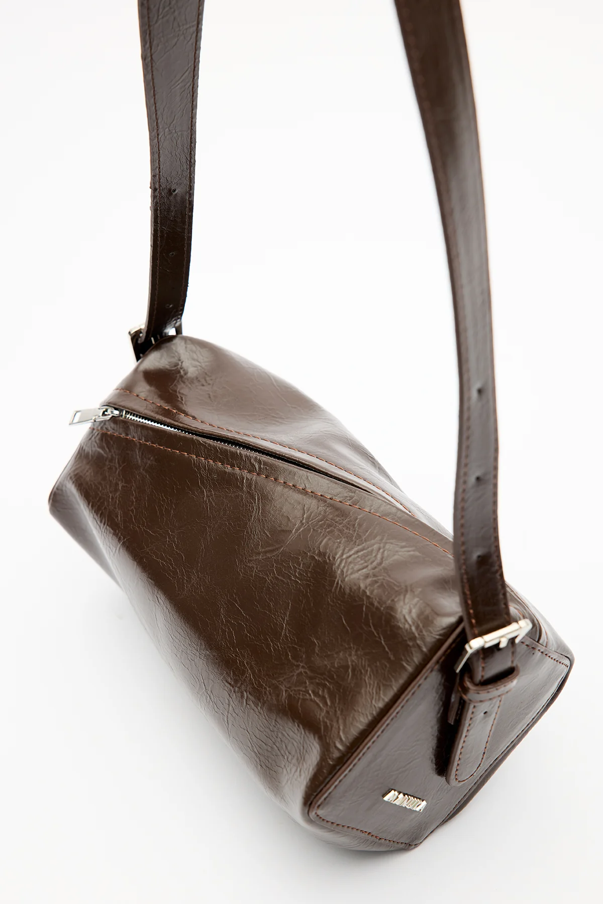 Nour Leather Bag Brown - Image 6