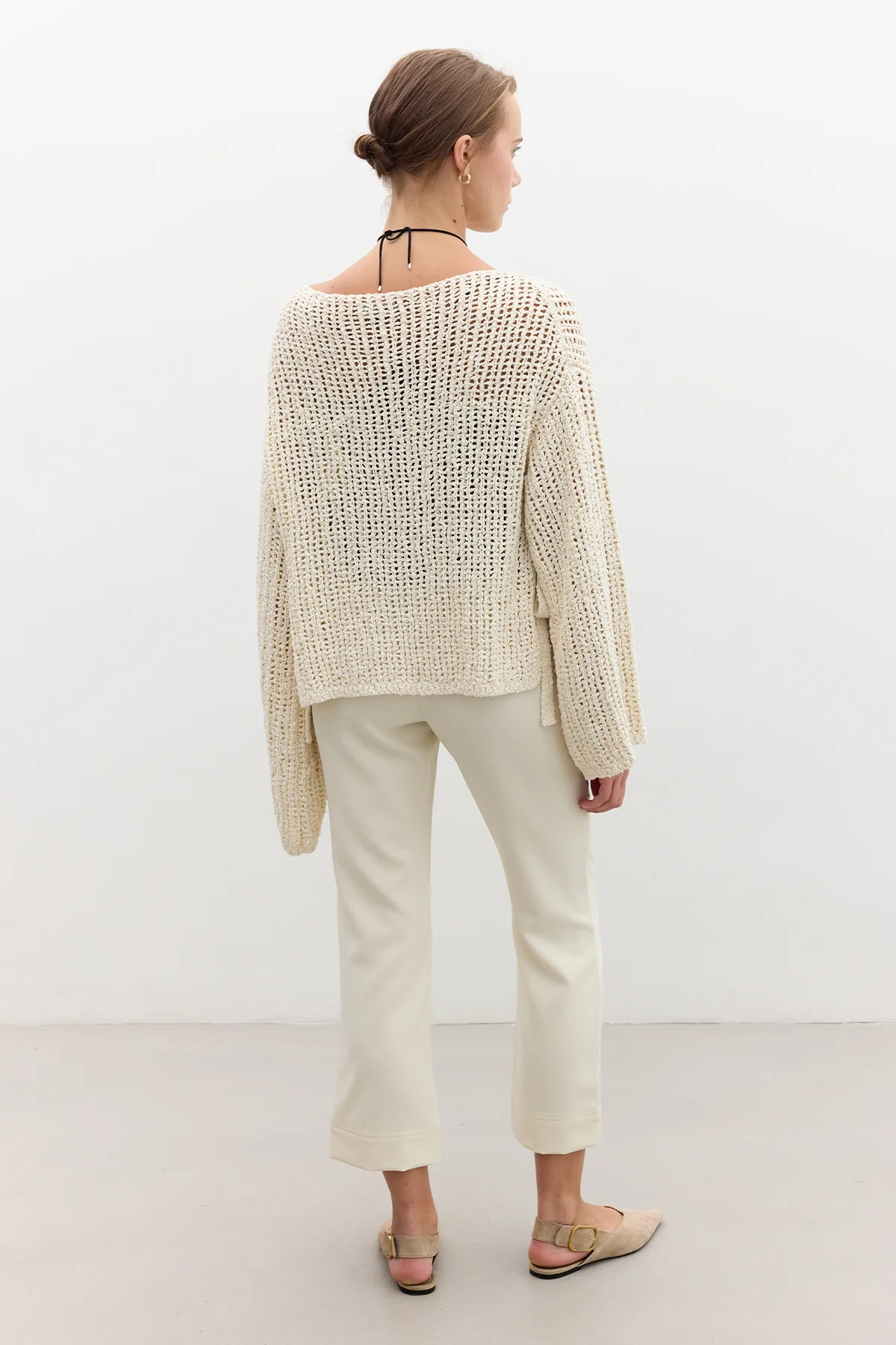 Open-Knit Sweater Vanilla - Image 6