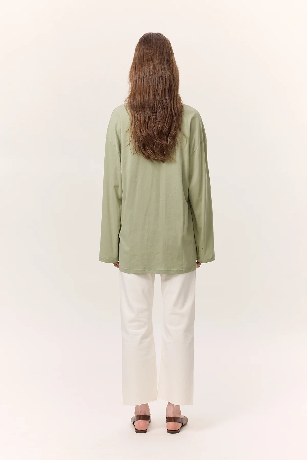 Oversize Long Sleeve T-Shirt Pistachio Green - Image 5