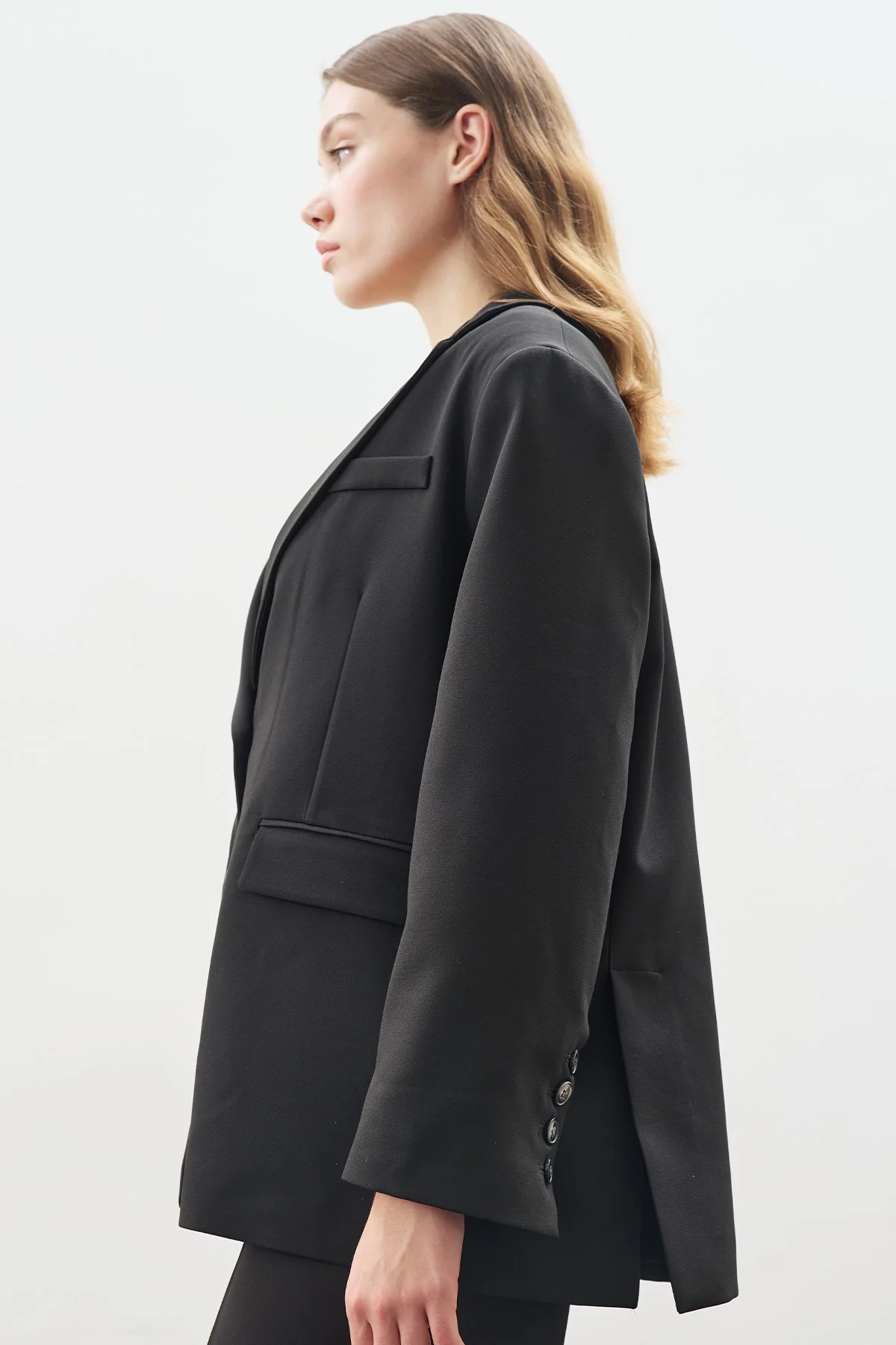 Oversized Cut Blazer Black - Image 5