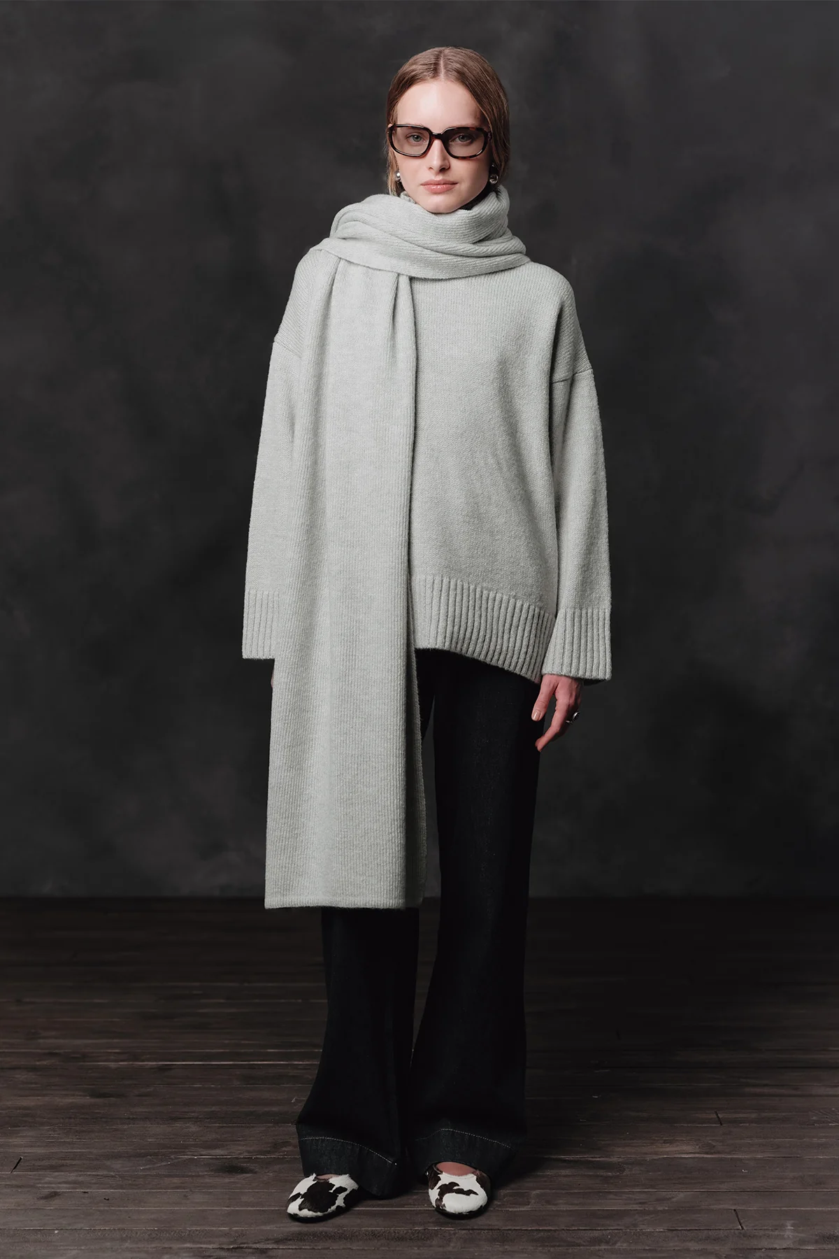 Oversized Soft Sweater Blue - Image 2