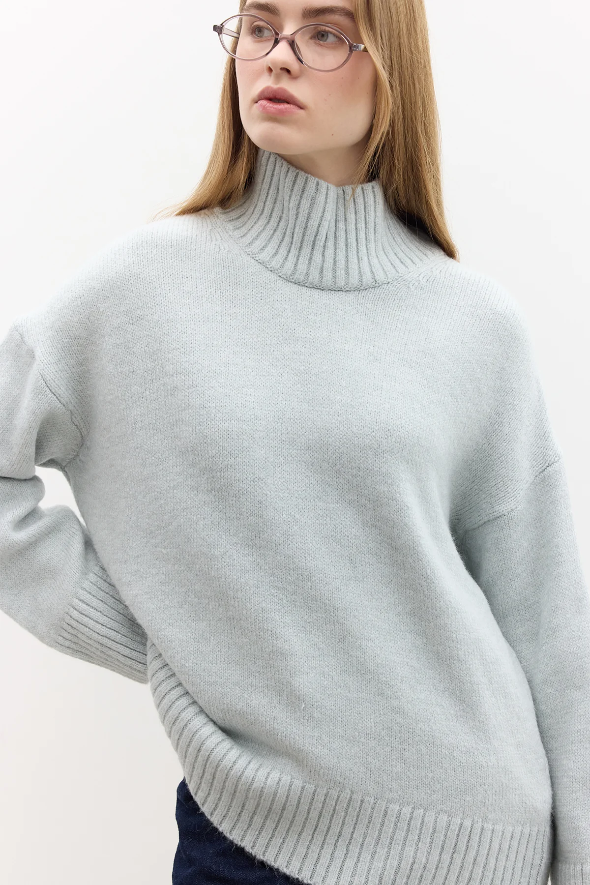 Oversized Soft Sweater Blue - Image 7
