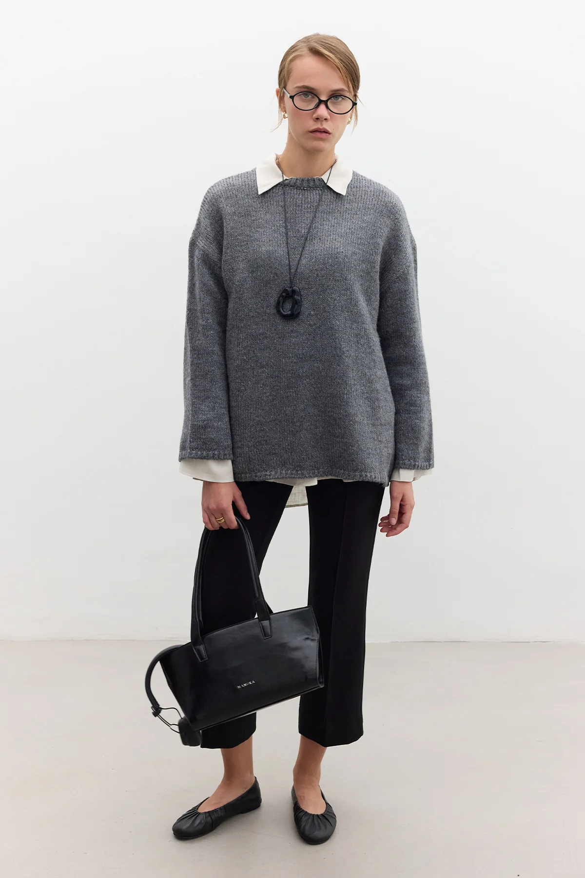 Oversized Sweater Anthracite - Image 4