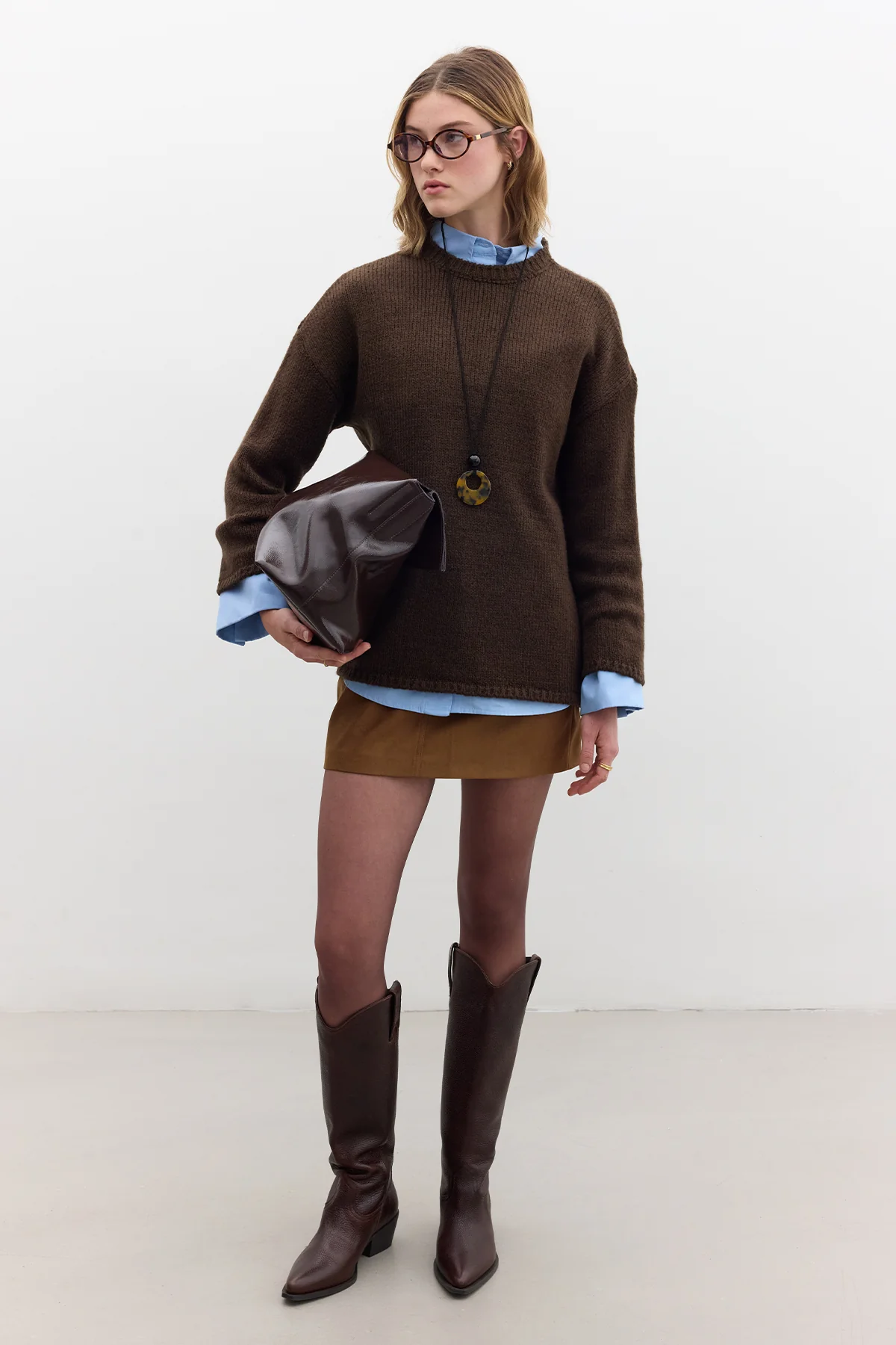 Oversized Sweater Brown - Image 2