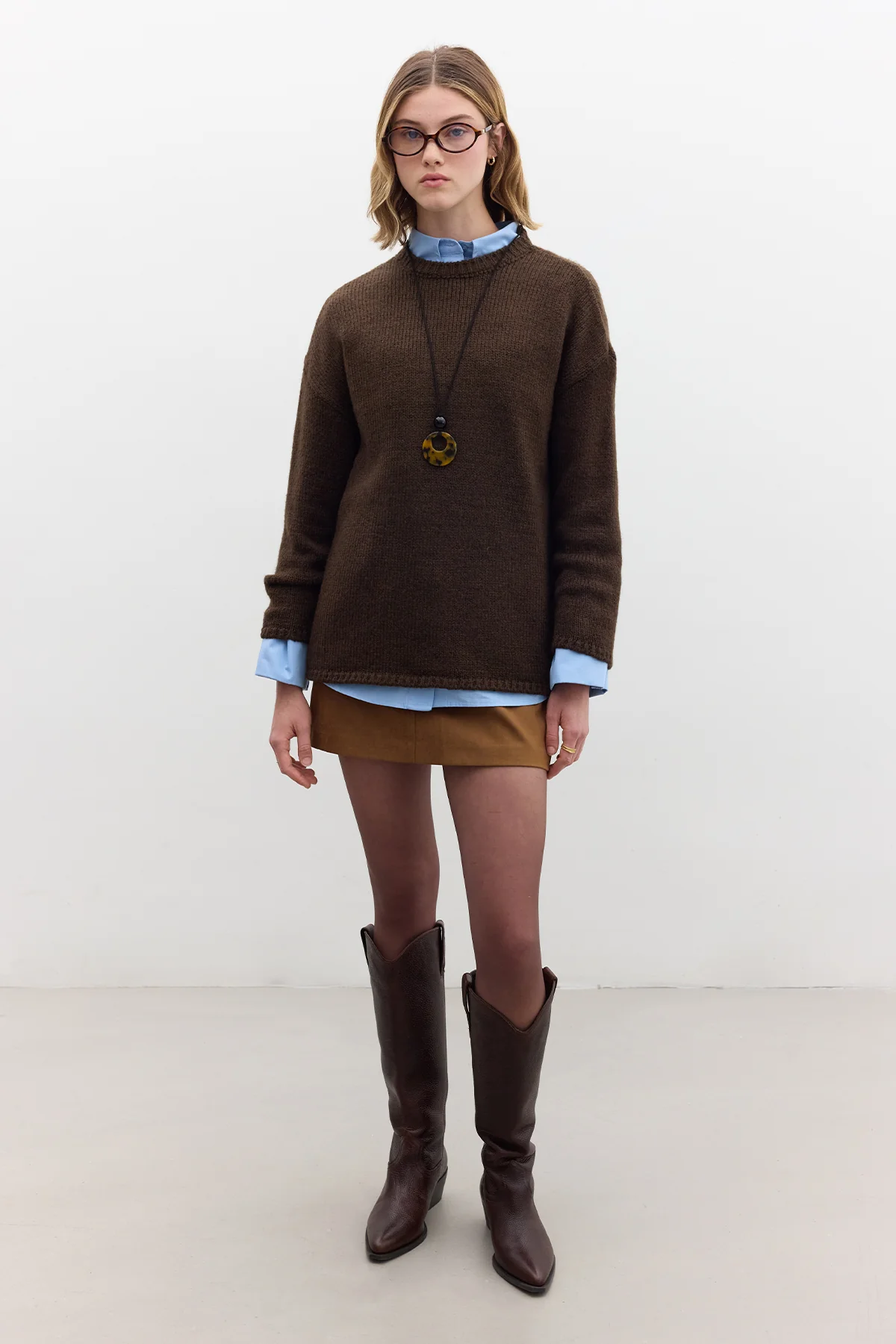 Oversized Sweater Brown - Image 3