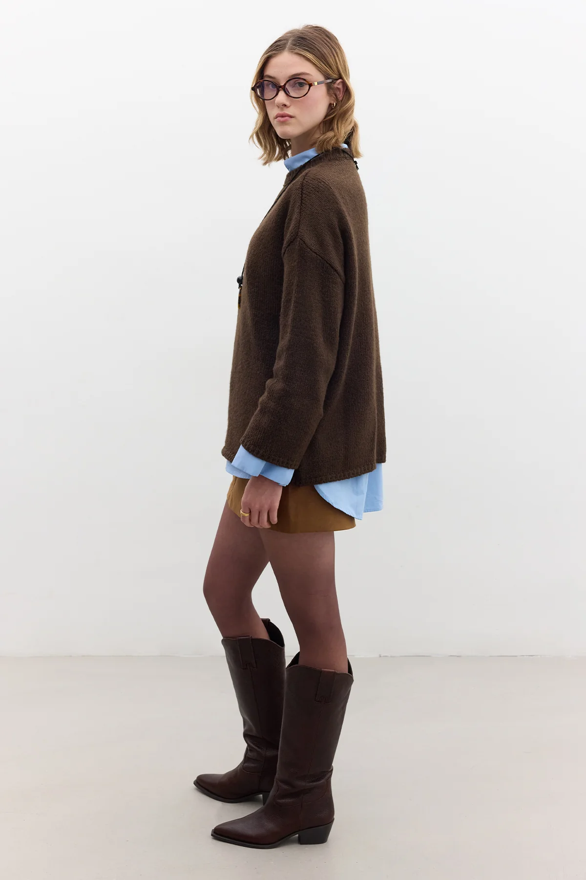 Oversized Sweater Brown - Image 5