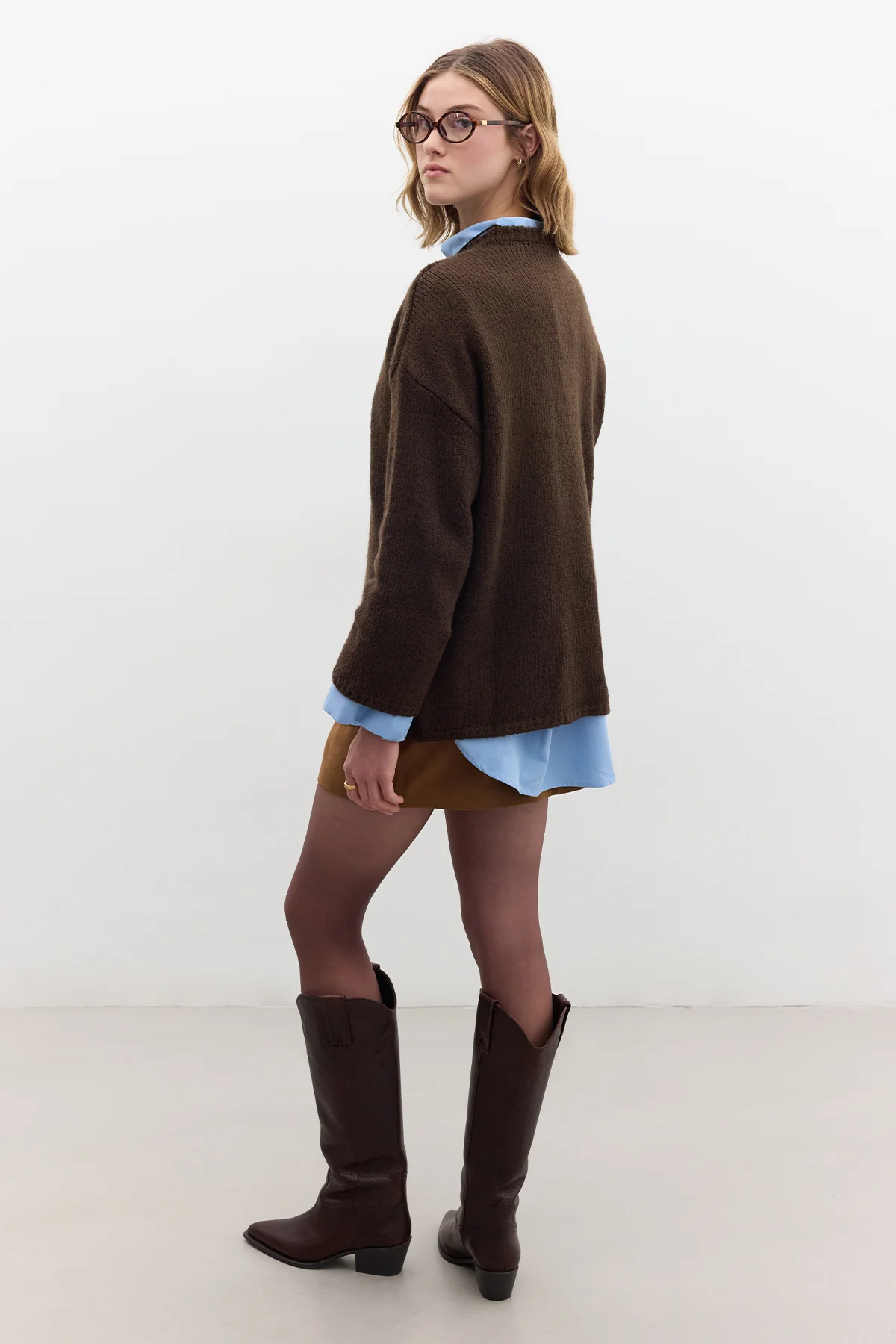 Oversized Sweater Brown - Image 6