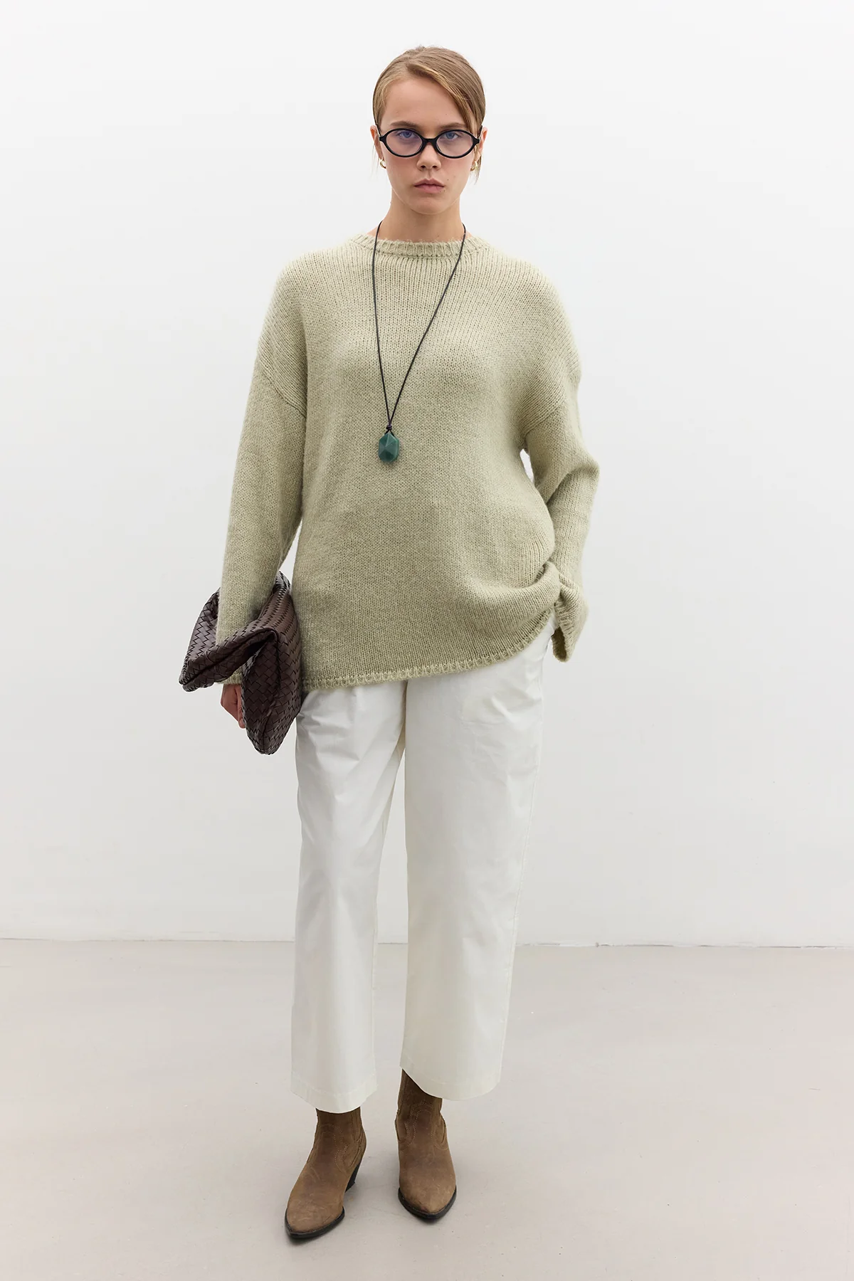 Oversized Sweater Soft Green - Image 2