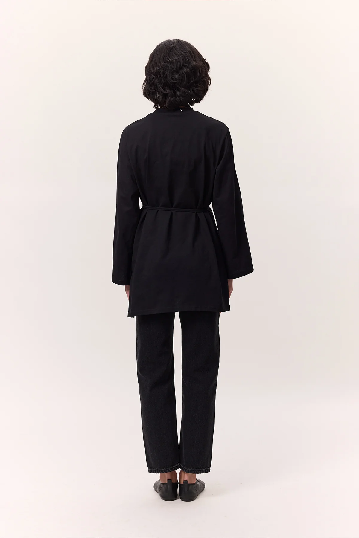 Oversized T-Shirt With Tie Detail Black - Image 7
