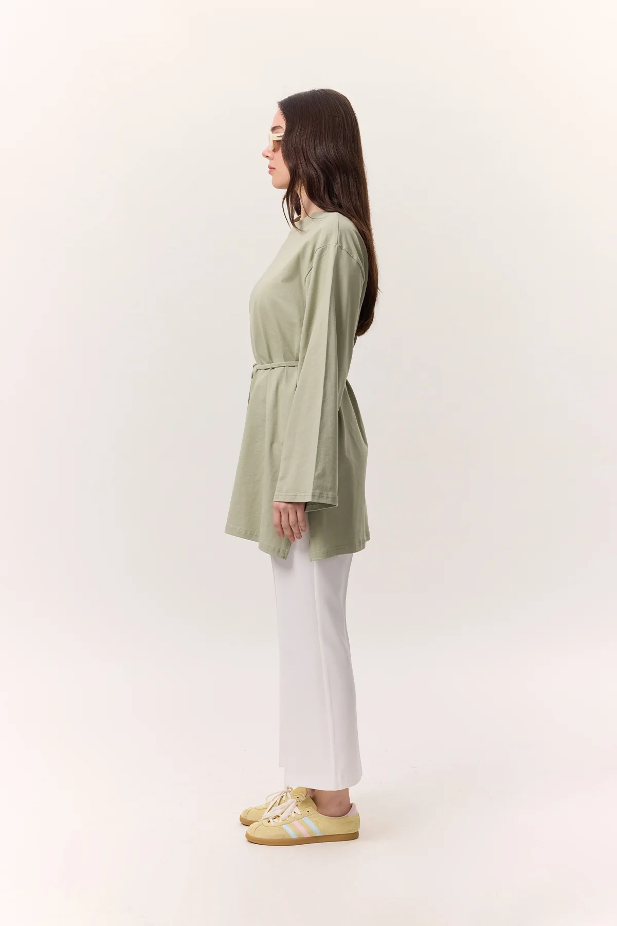 Oversized T-Shirt With Tie Detail Pistachio Green - Image 6