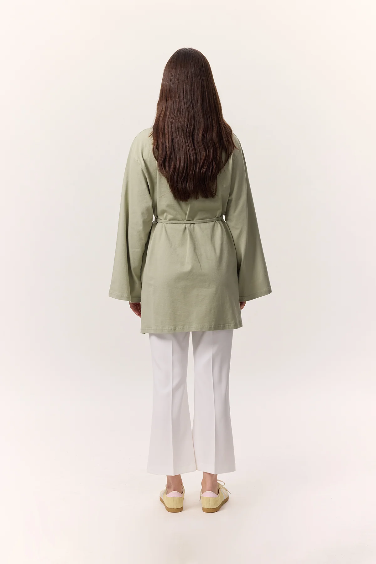 Oversized T-Shirt With Tie Detail Pistachio Green - Image 8