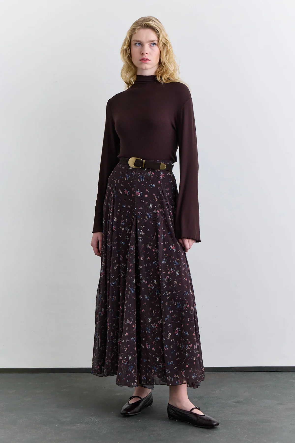Panelled Pattern Skirt Ditsy - Image 3