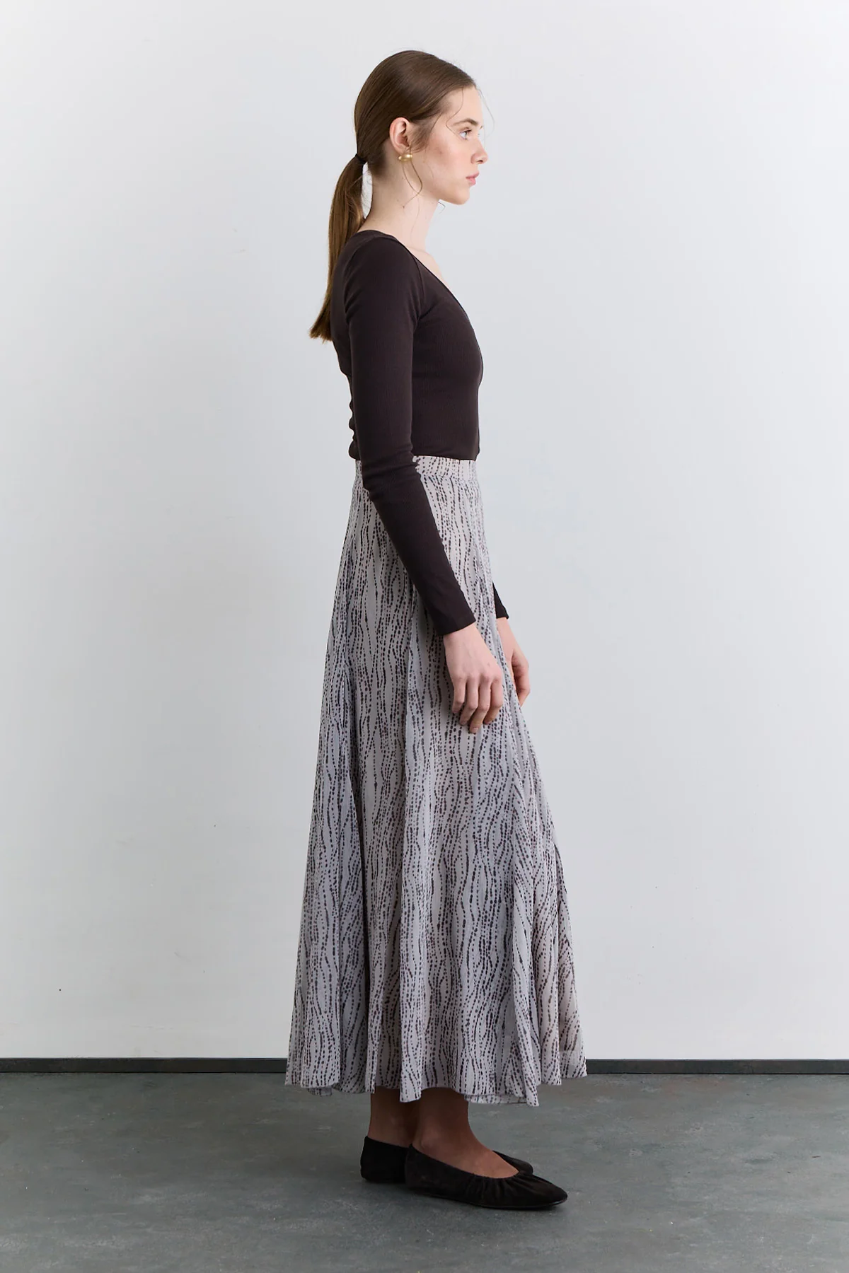 Panelled Pattern Skirt Polka Dot - Image 10
