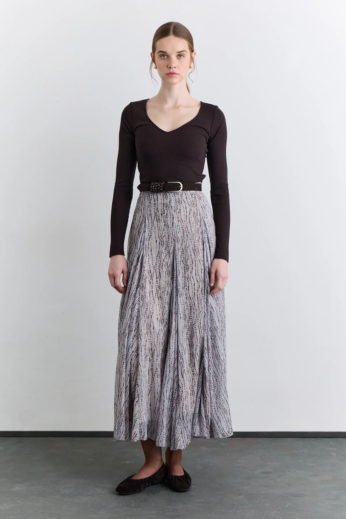 Panelled Pattern Skirt Polka Dot - Image 7