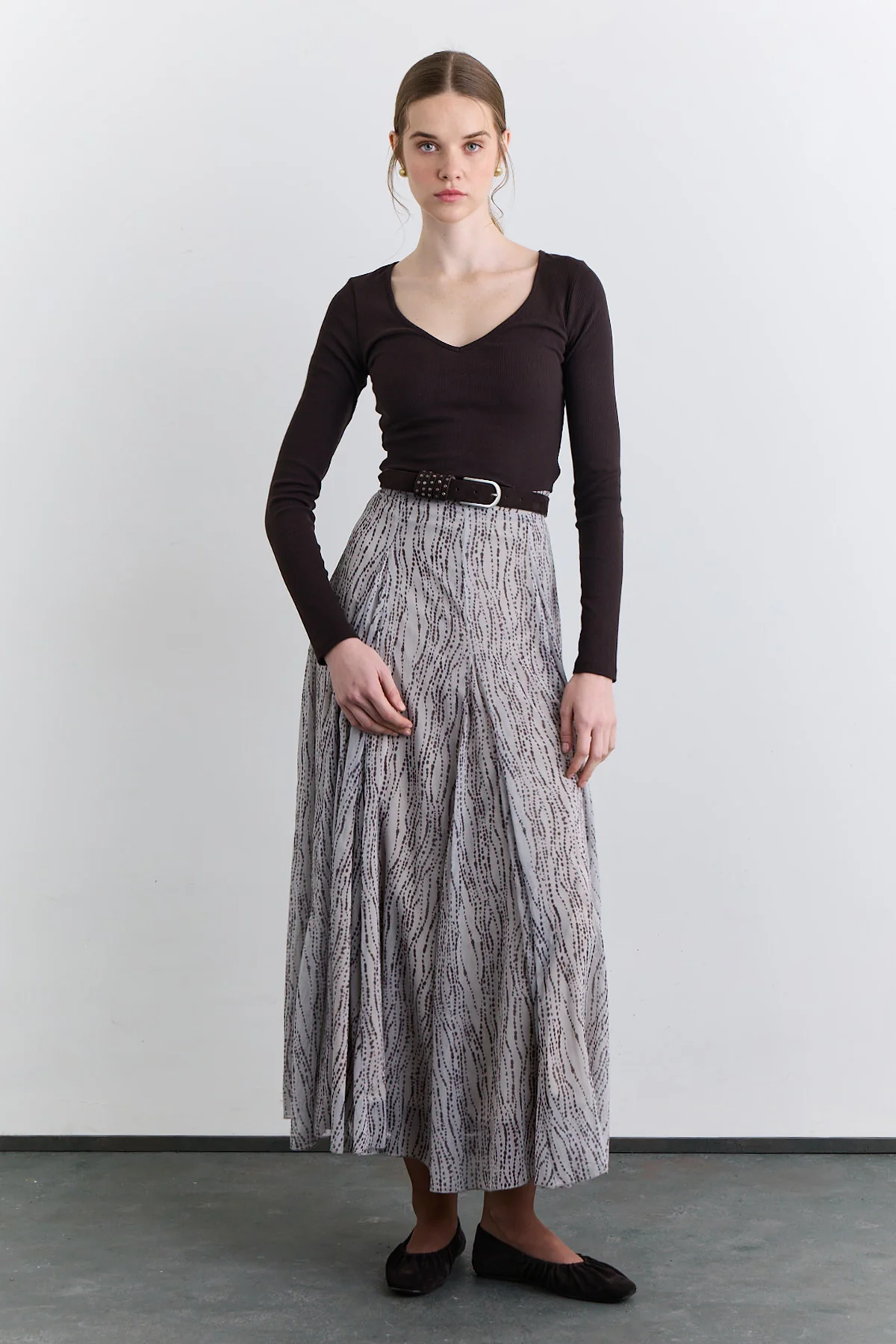 Panelled Pattern Skirt Polka Dot - Image 8