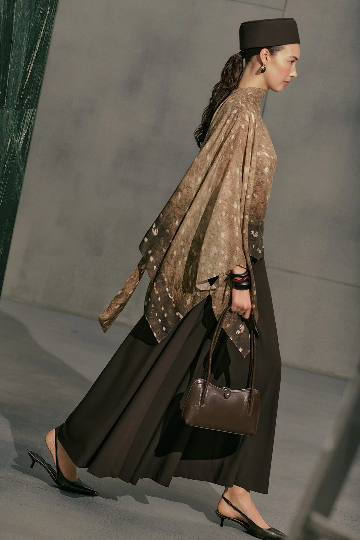 Patterned Blouse With Scarf Detail Gazalle - Image 2