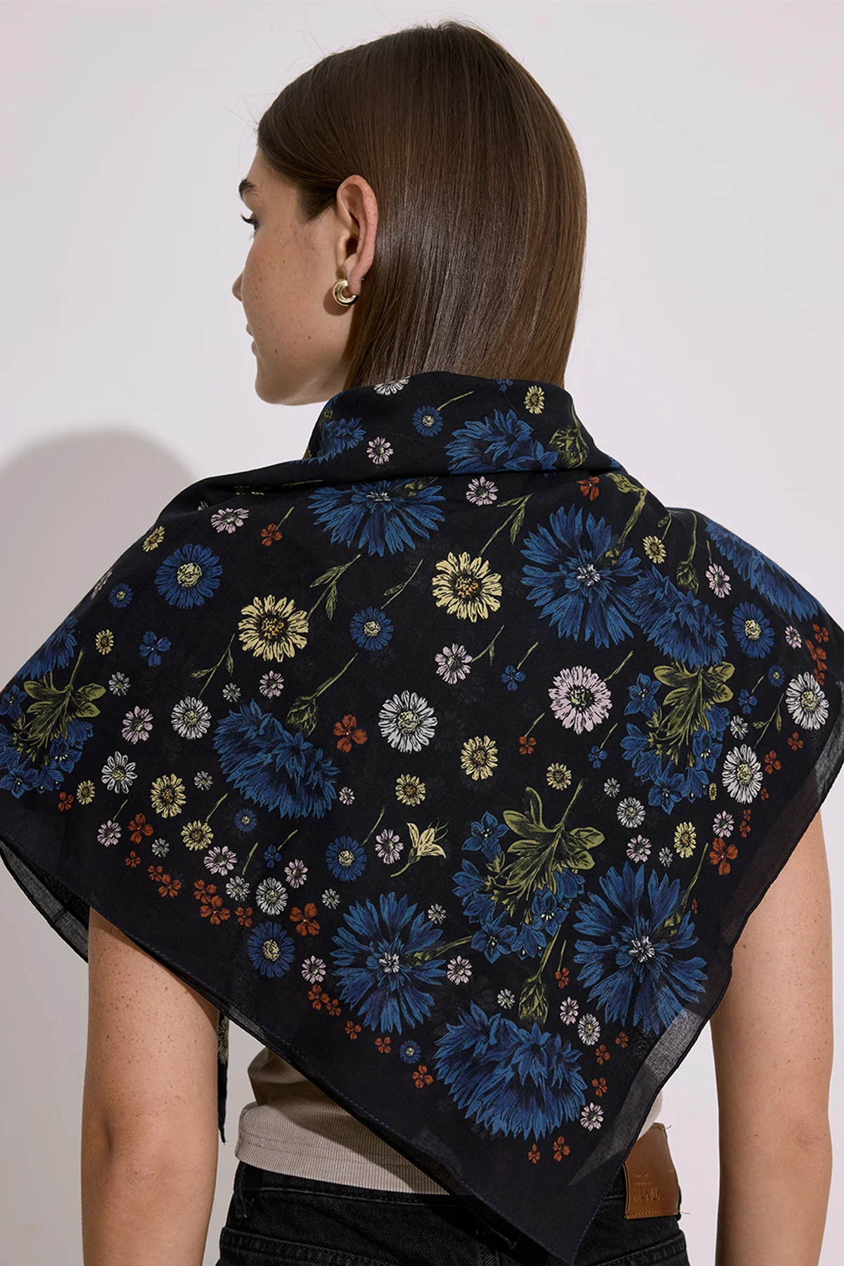Patterned Cotton Scarf Cecile - Image 5