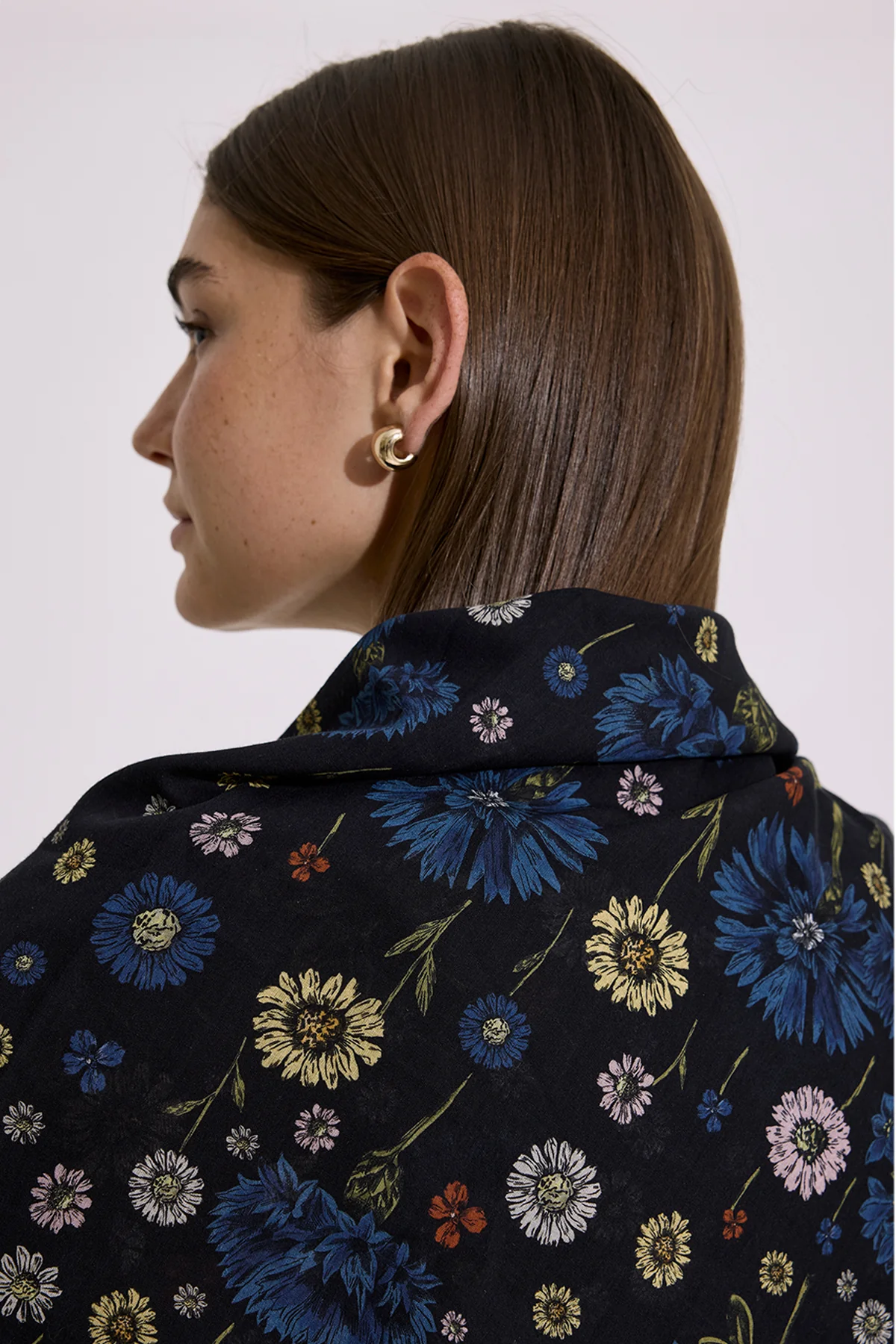 Patterned Cotton Scarf Cecile - Image 6