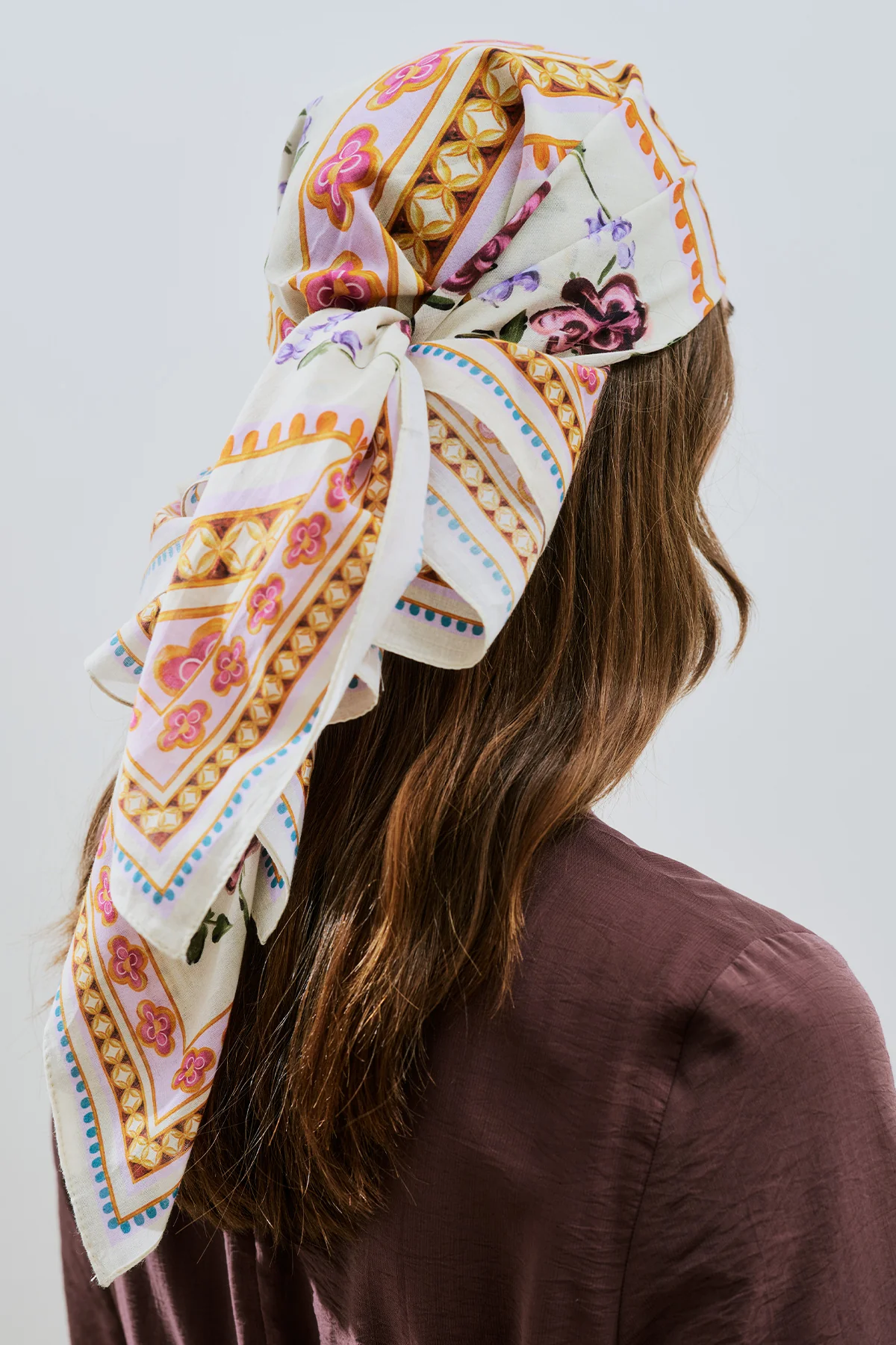 Patterned Cotton Scarf Frida - Image 2