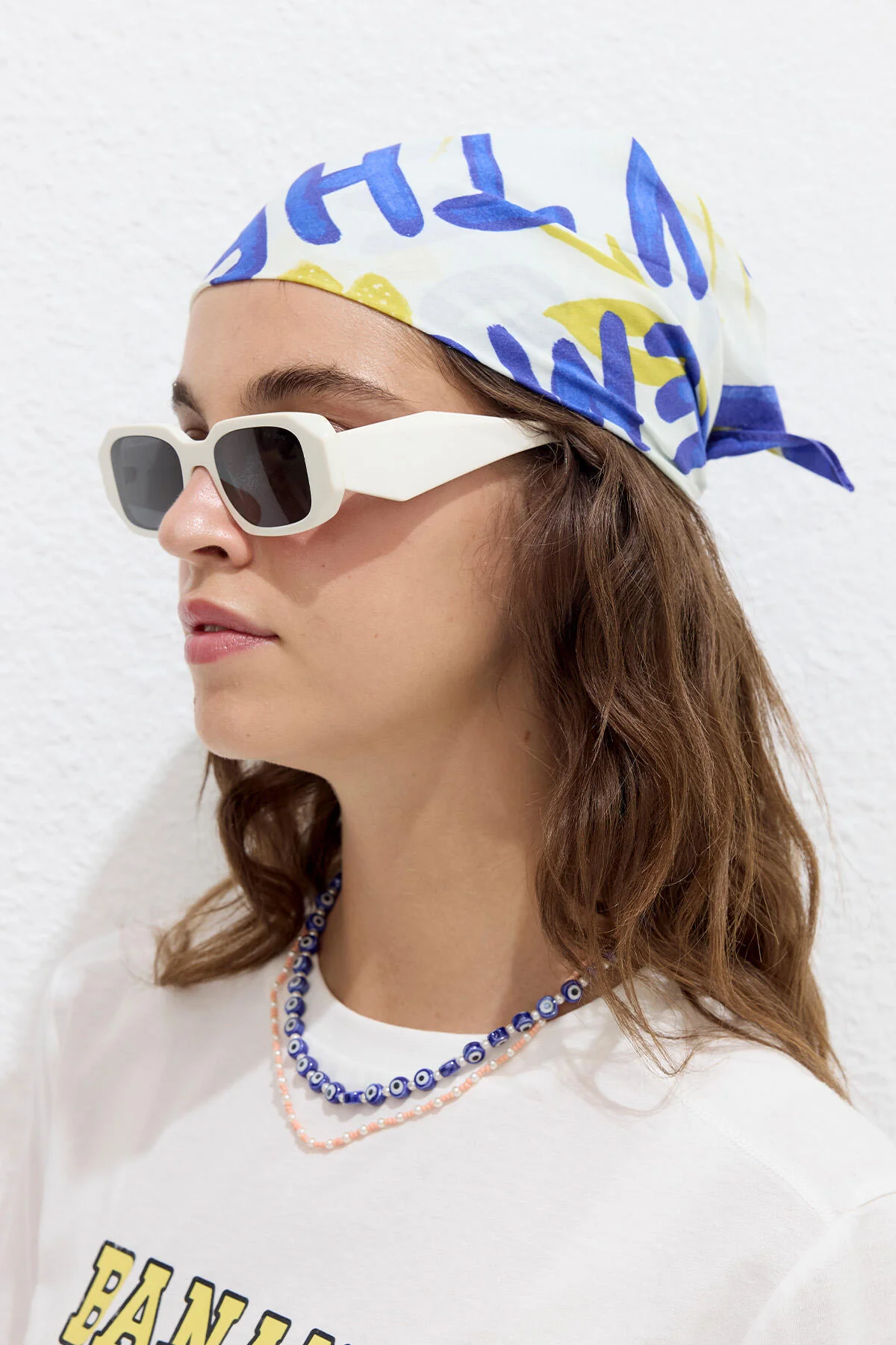 Patterned Cotton Scarf Nature - Image 2
