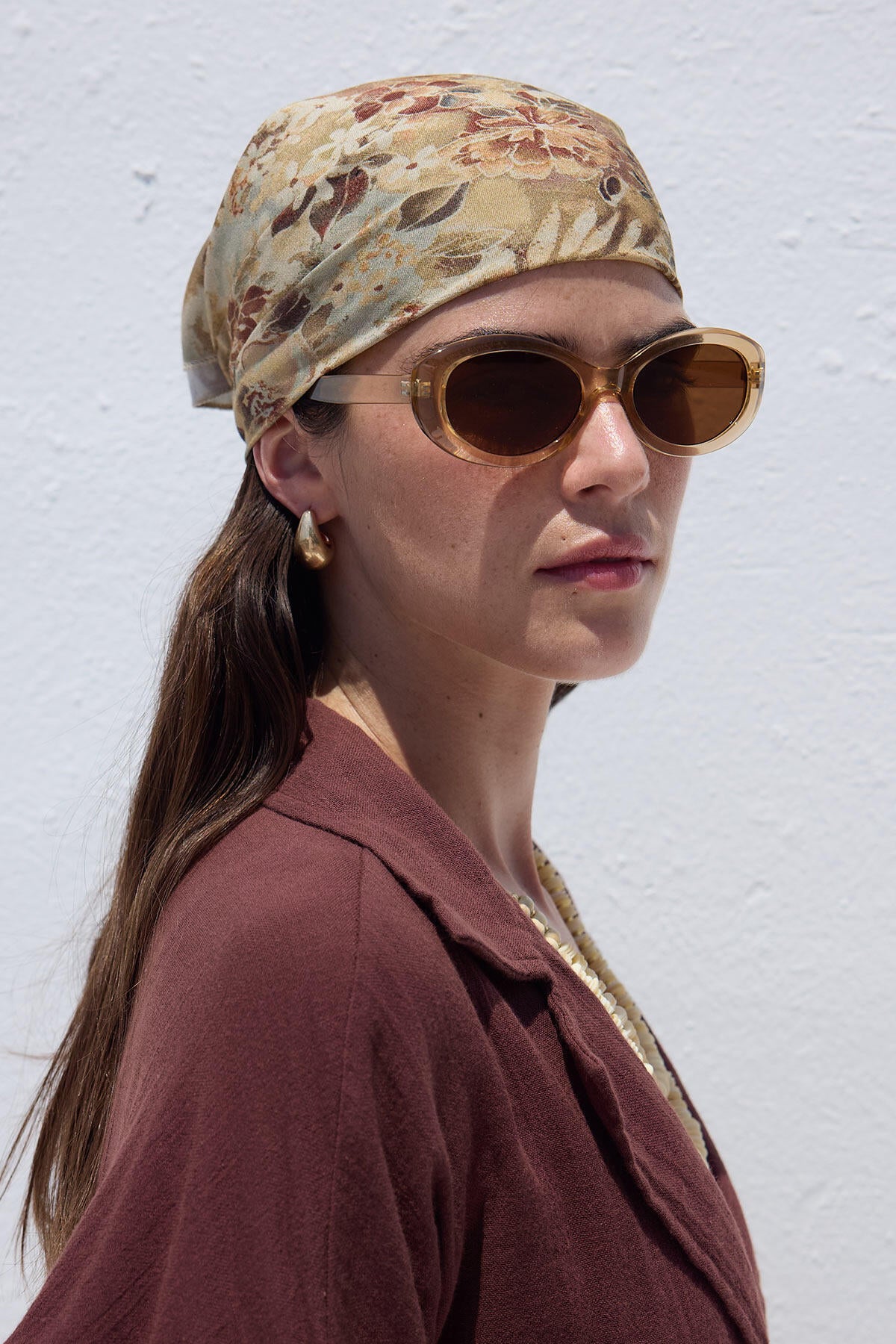 Patterned Cotton Scarf Vintage - Image 5