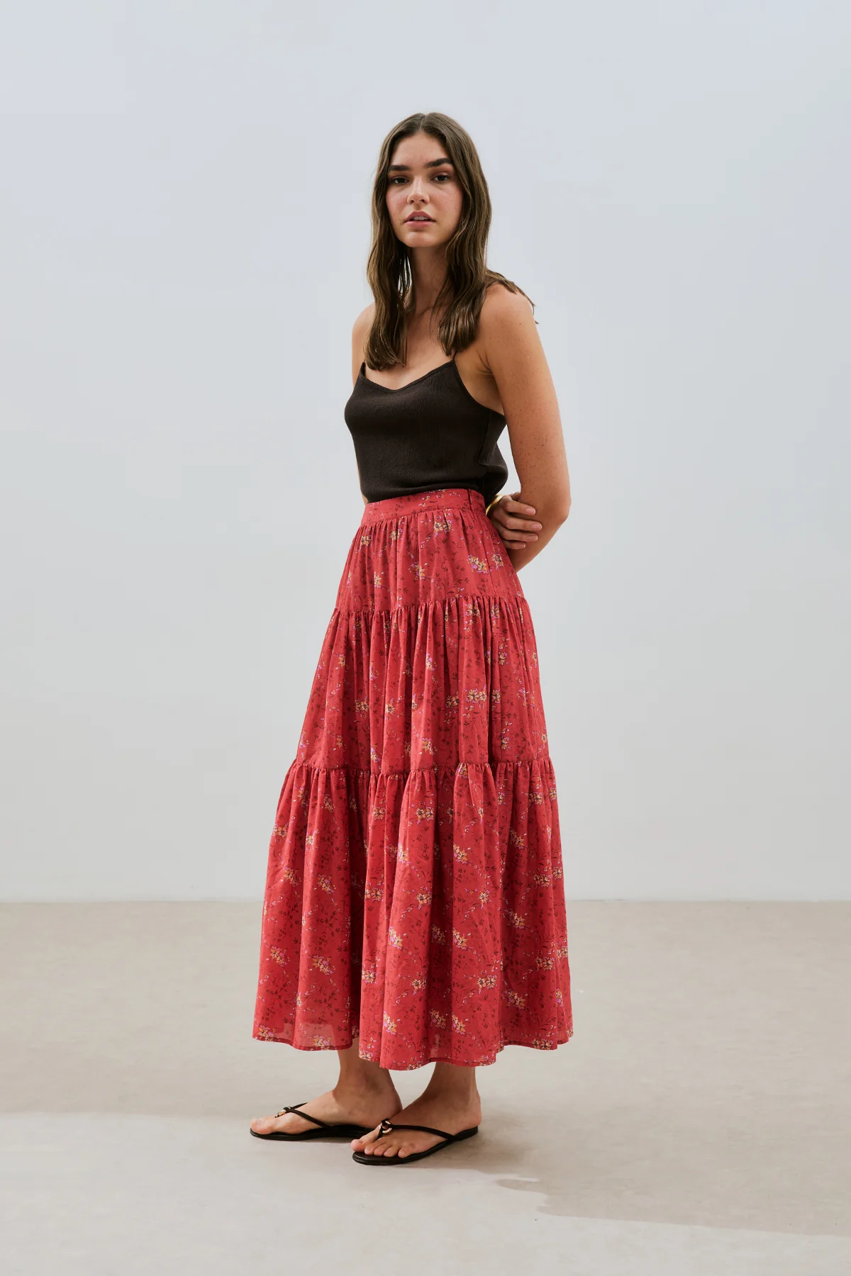 Patterned Cotton Tiered Skirt Kyra - Image 5