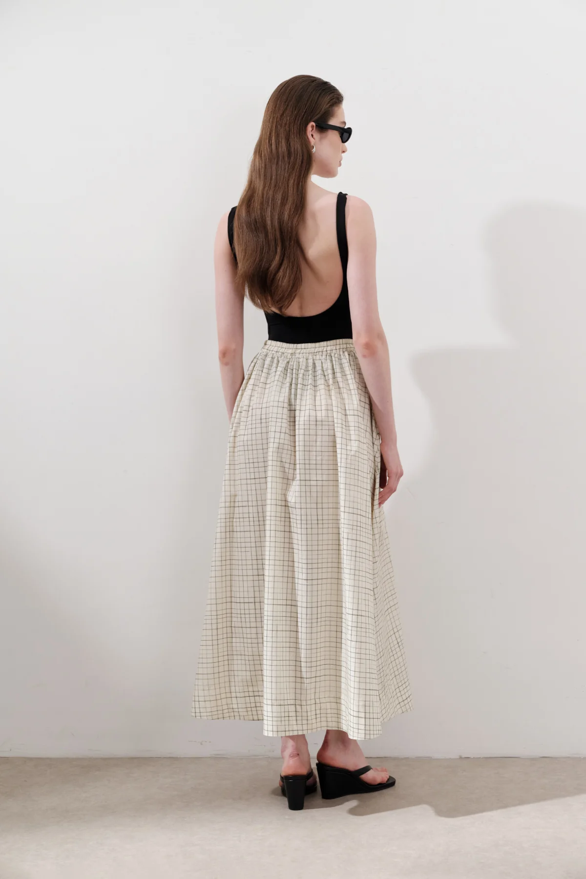 Patterned Poplin Skirt Yellow - Image 6