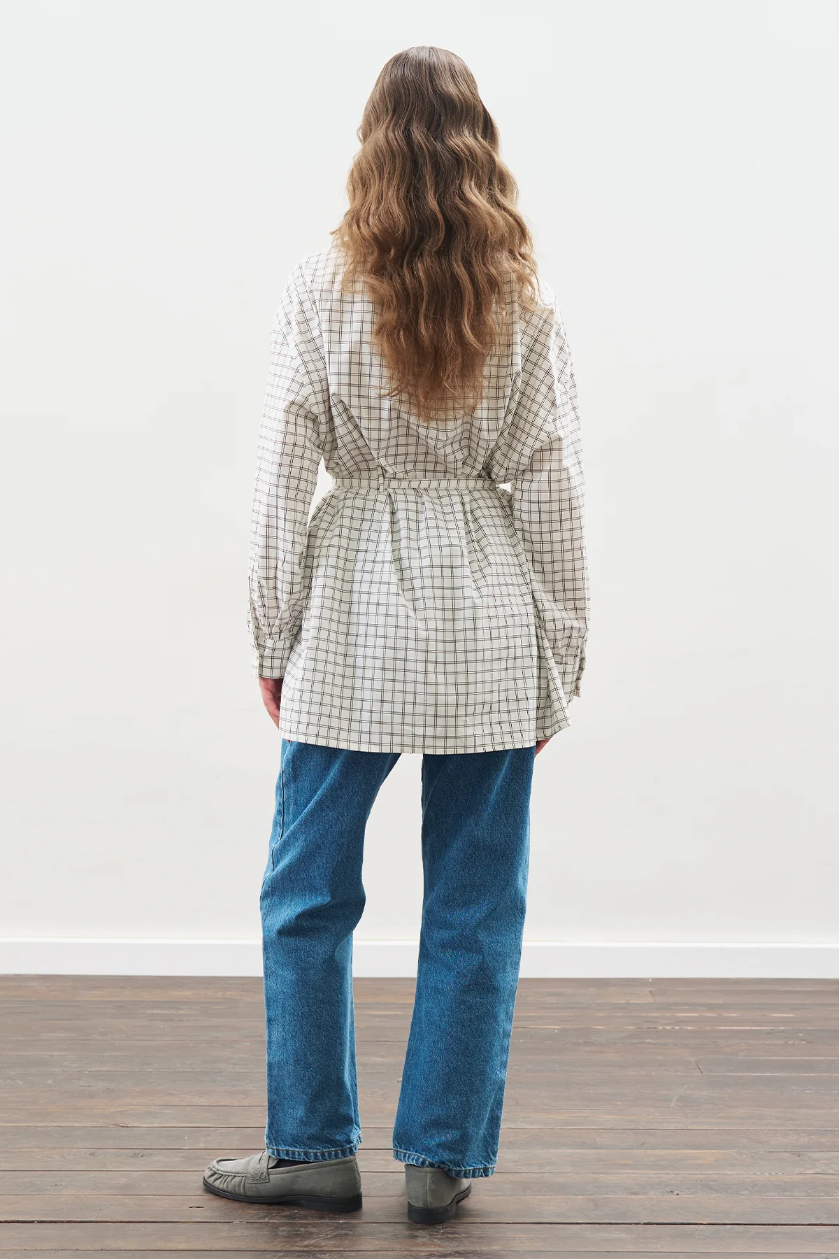 Patterned Poplin Tunic Ecru - Image 6