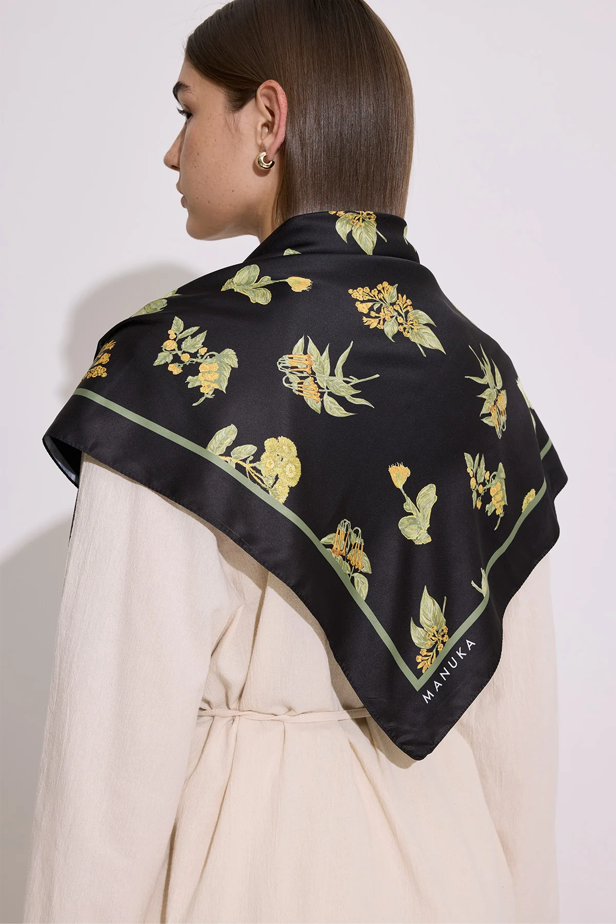 Patterned Satin Scarf Aloha - Image 2