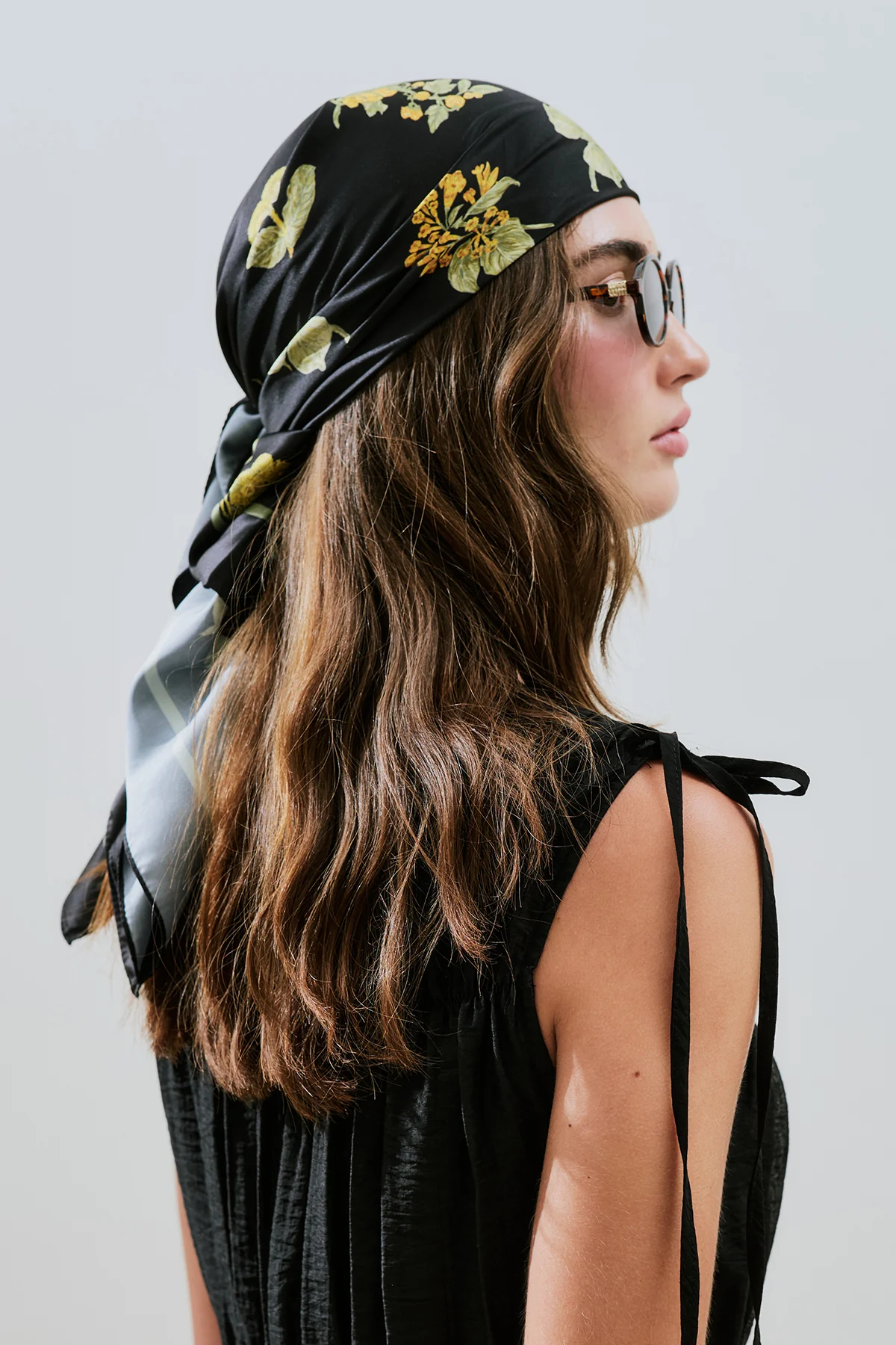 Patterned Satin Scarf Aloha - Image 5