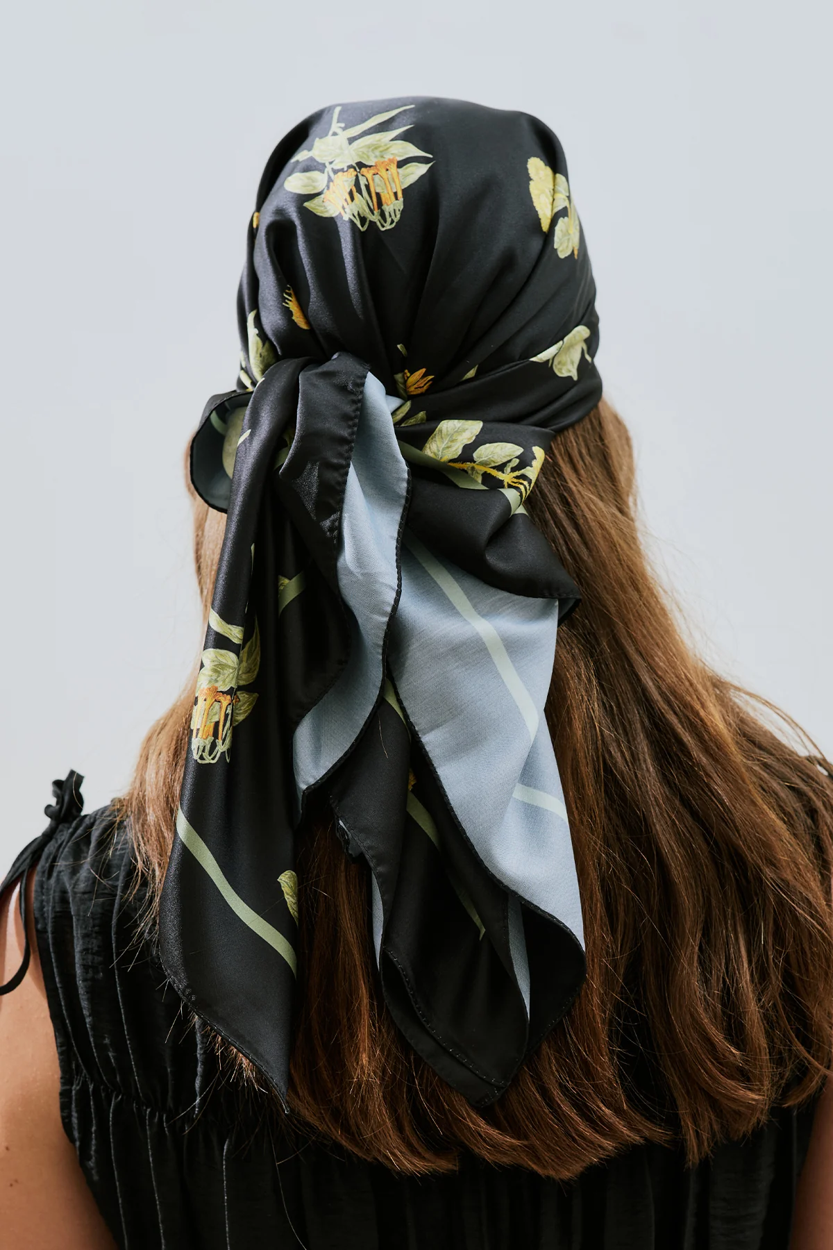 Patterned Satin Scarf Aloha - Image 6