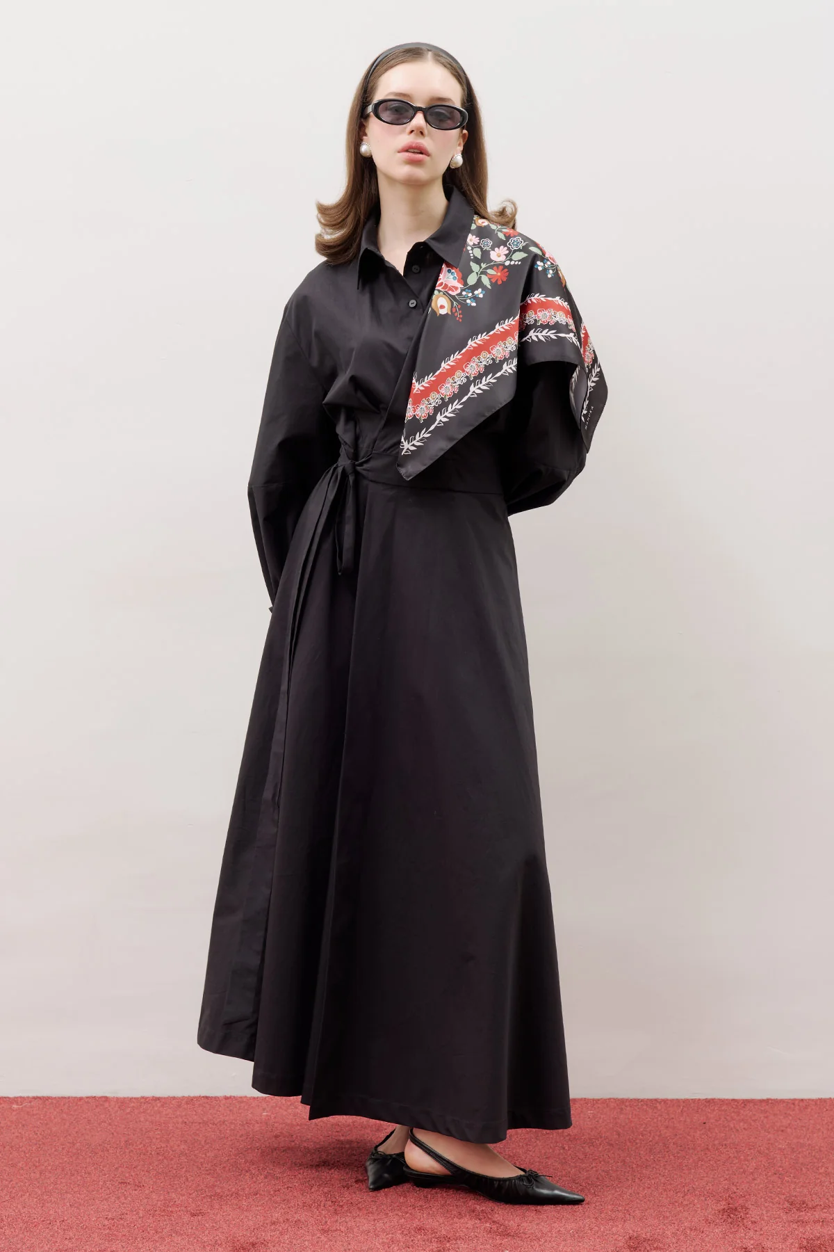 Patterned Satin Scarf Lora - Image 2
