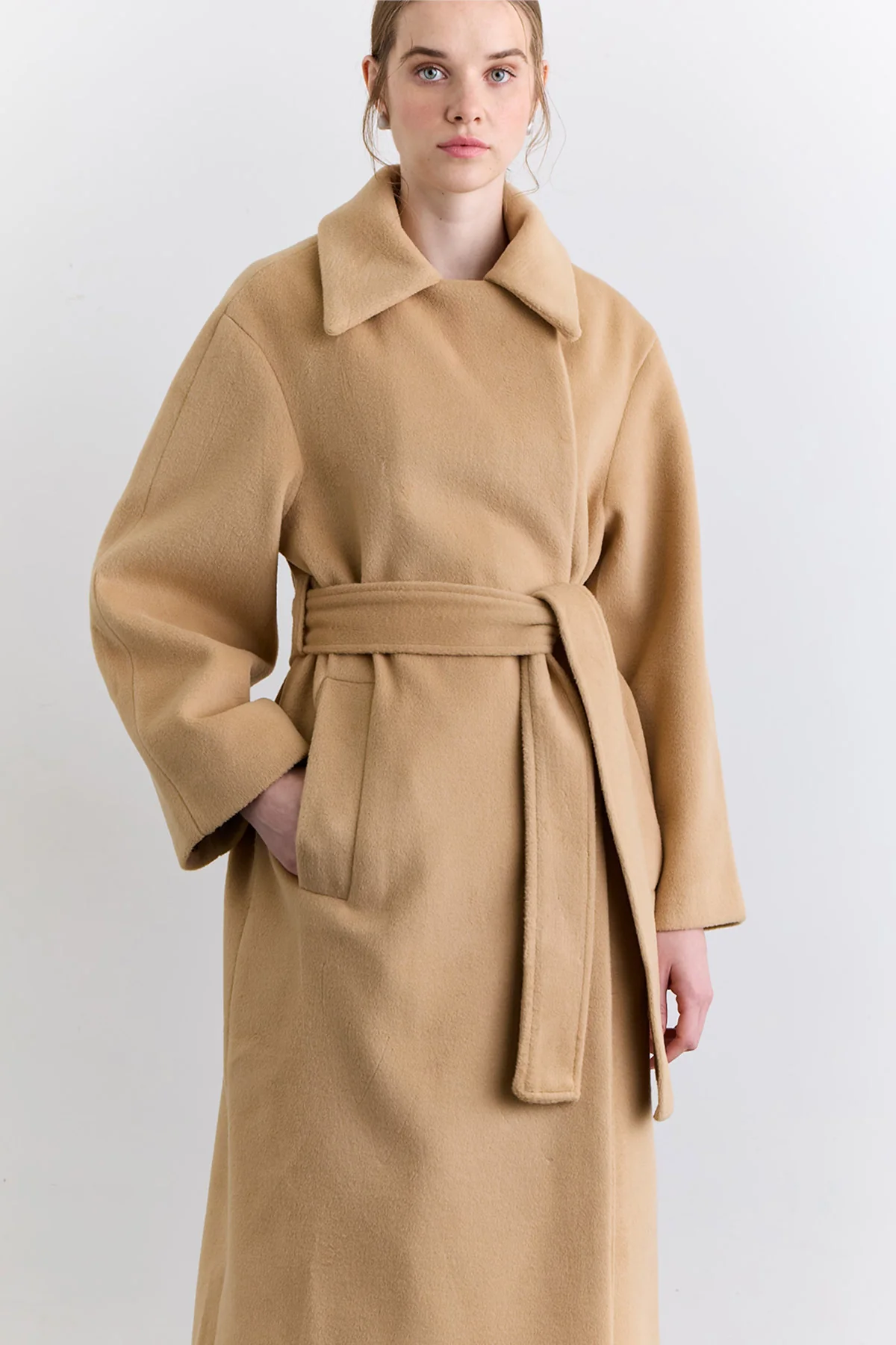 Plain Cachet Coat Camel