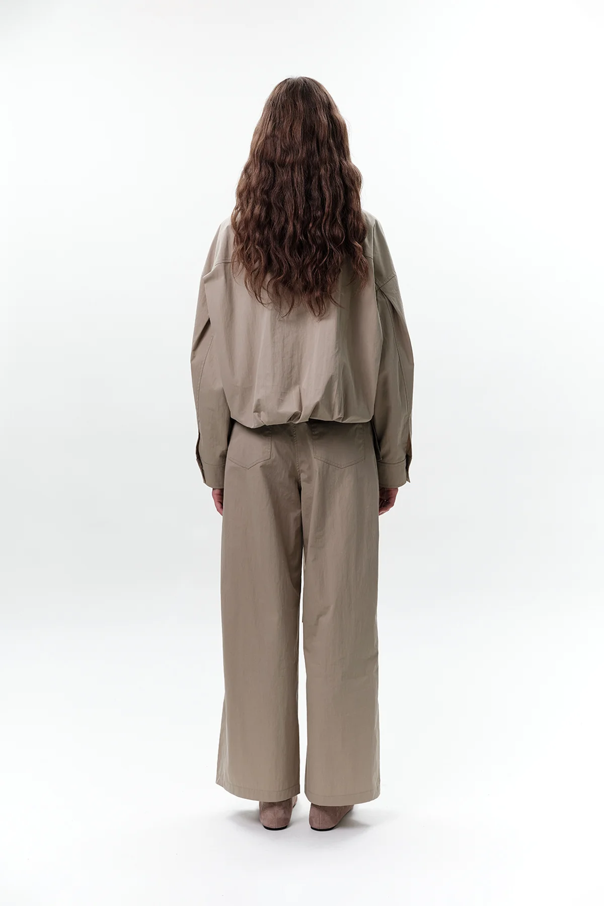Pleated Short Jacket Green - Image 8