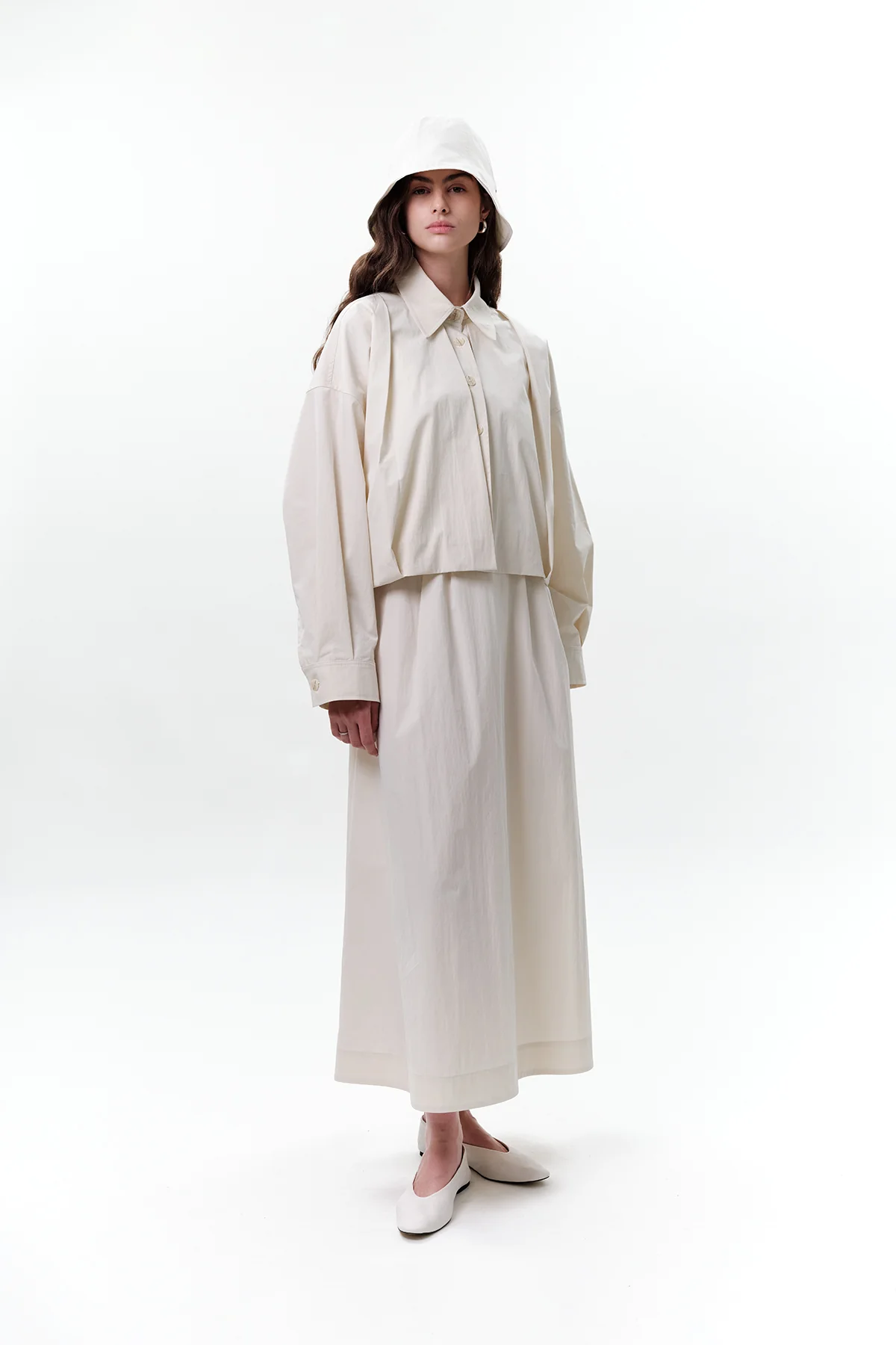 Pleated Short Jacket Stone - Image 2