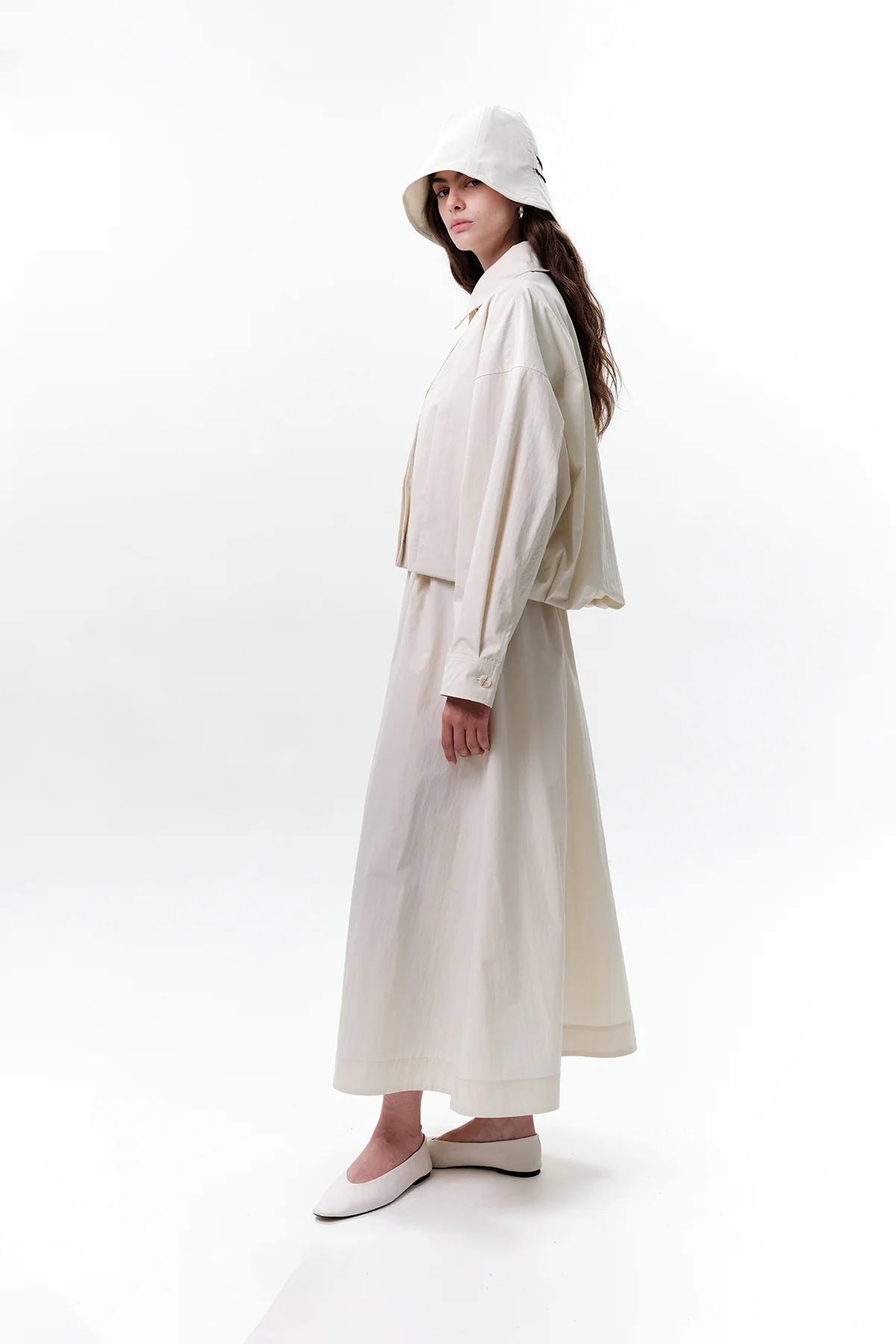 Pleated Short Jacket Stone - Image 5