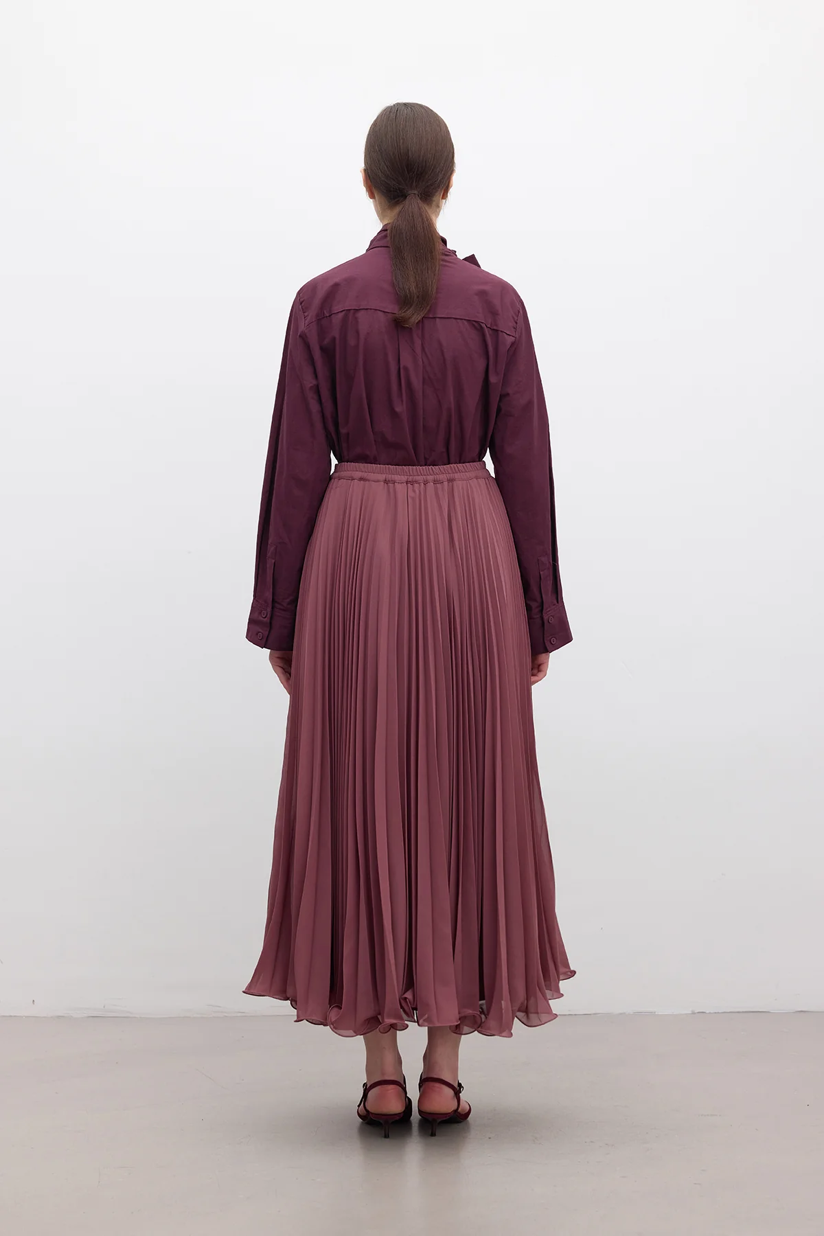 Pleated Skirt Dusty Rose - Image 10