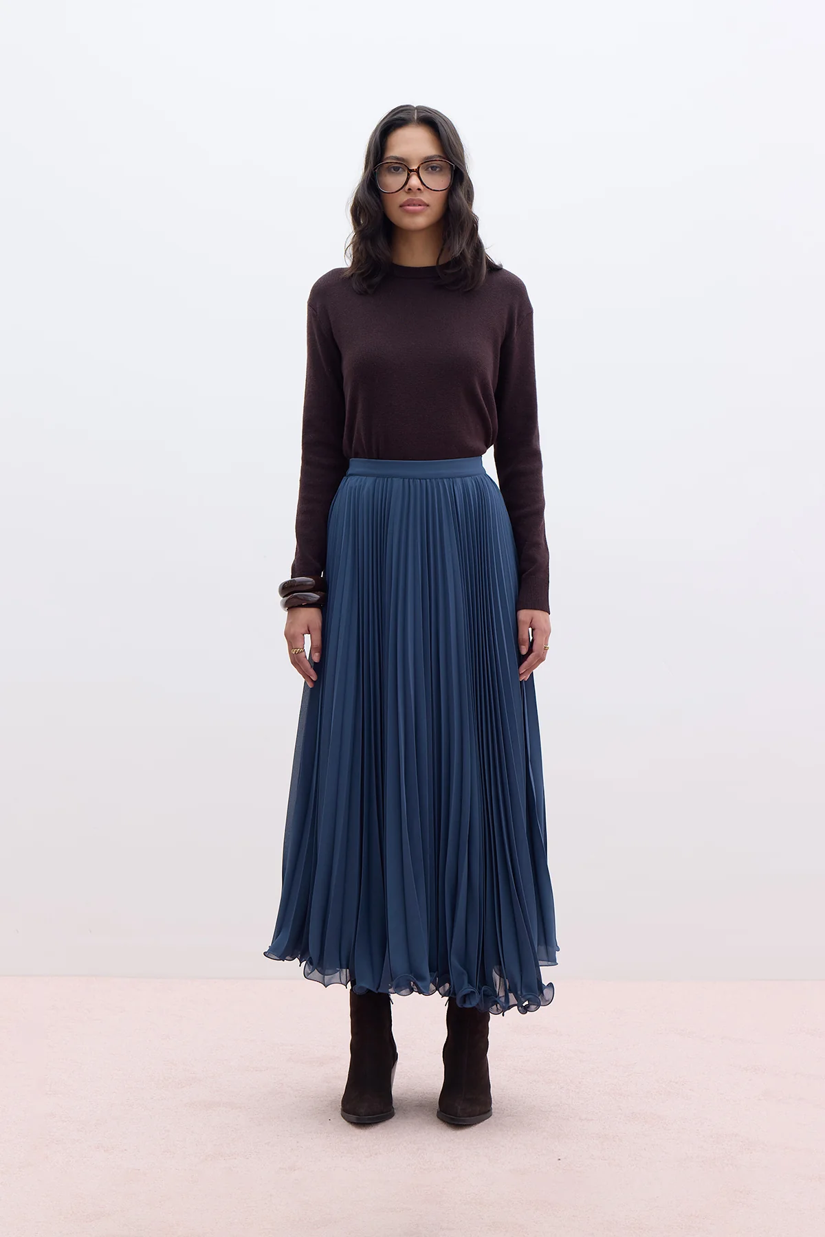 Pleated Skirt Teal - Image 7
