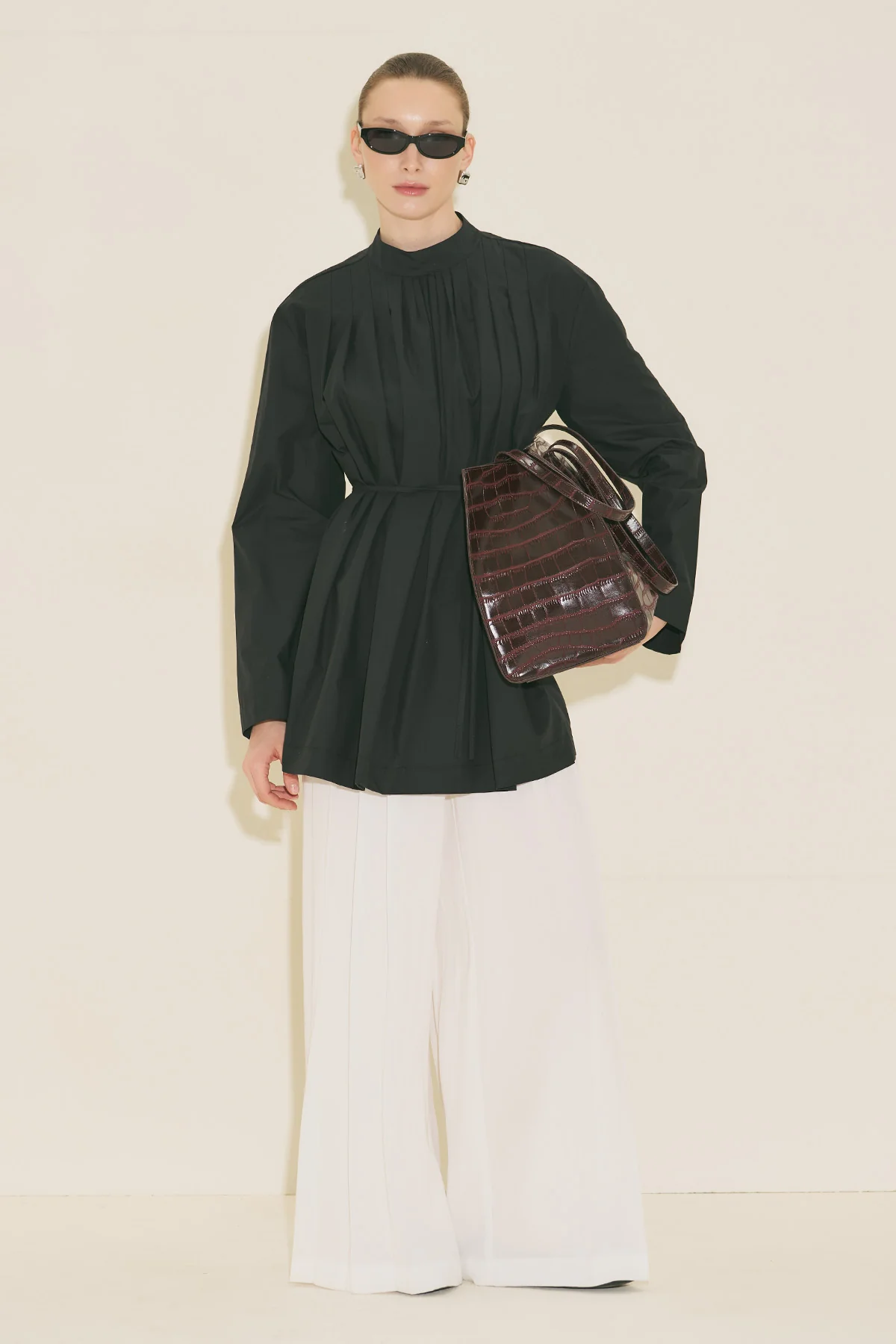 Pleated Tunic Black - Image 8