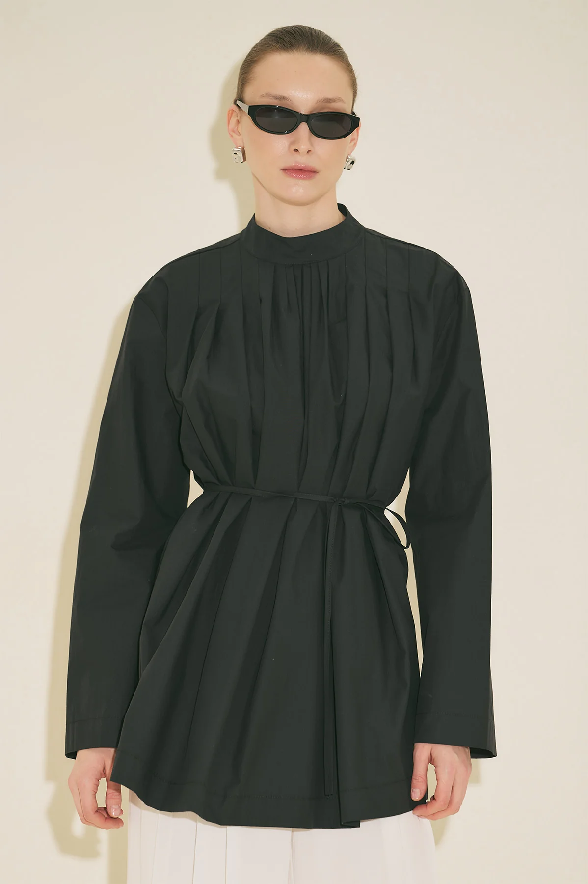 Pleated Tunic Black - Image 9