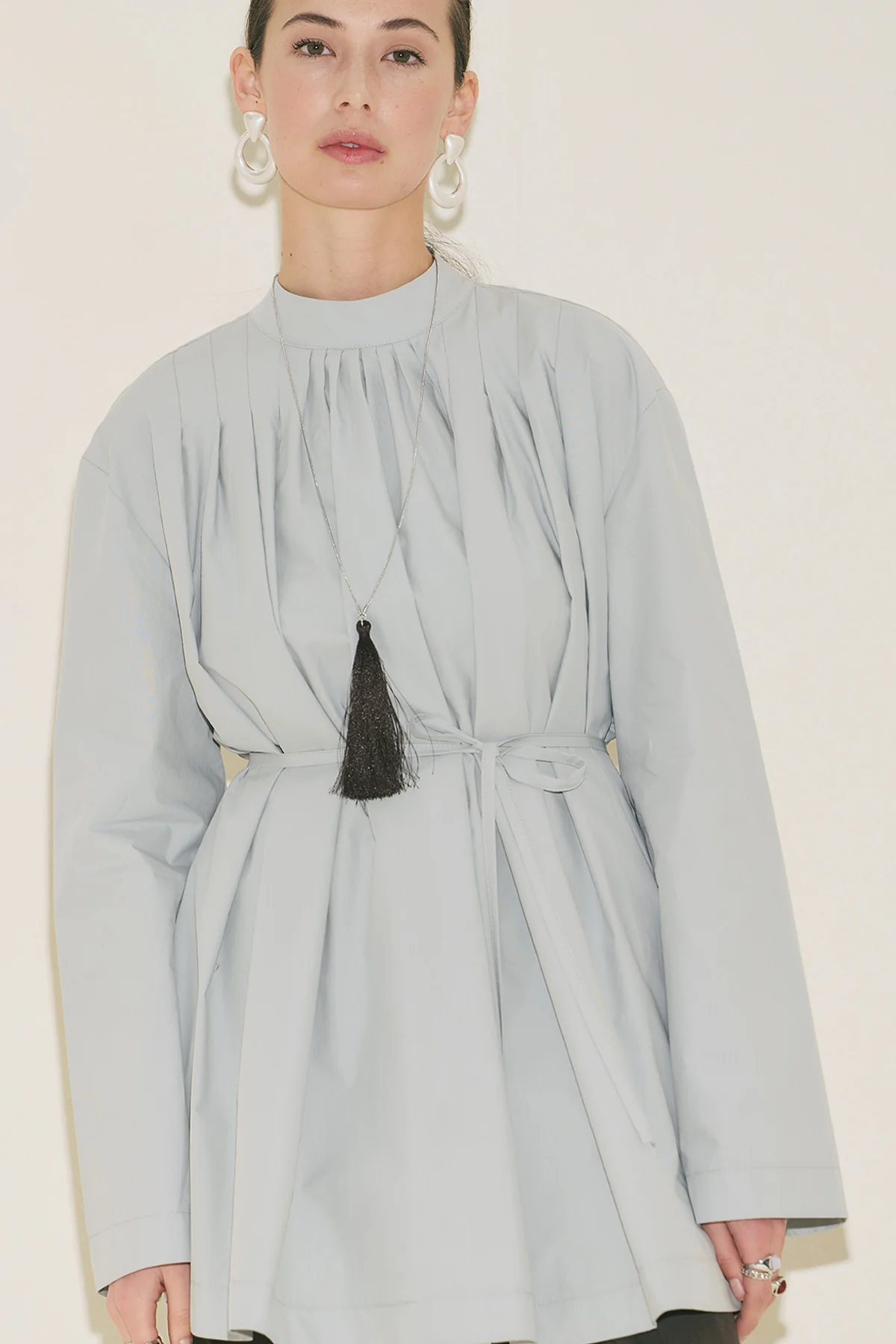 Pleated Tunic Blue - Image 2
